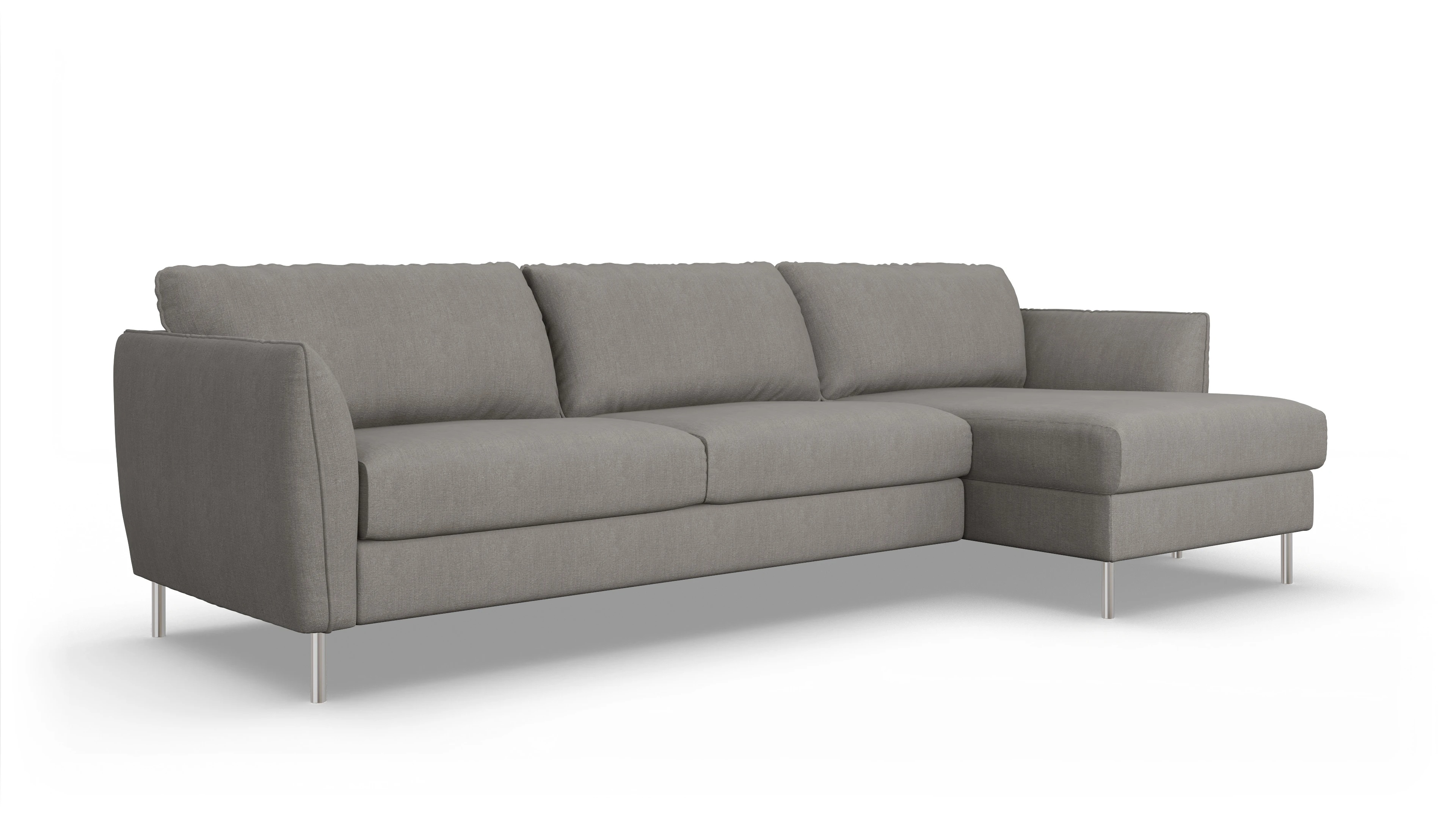 Schlafsofa Eriksen Ansicht des Produktes Eriksen Sofa mit Rec rechts in Stoff beige