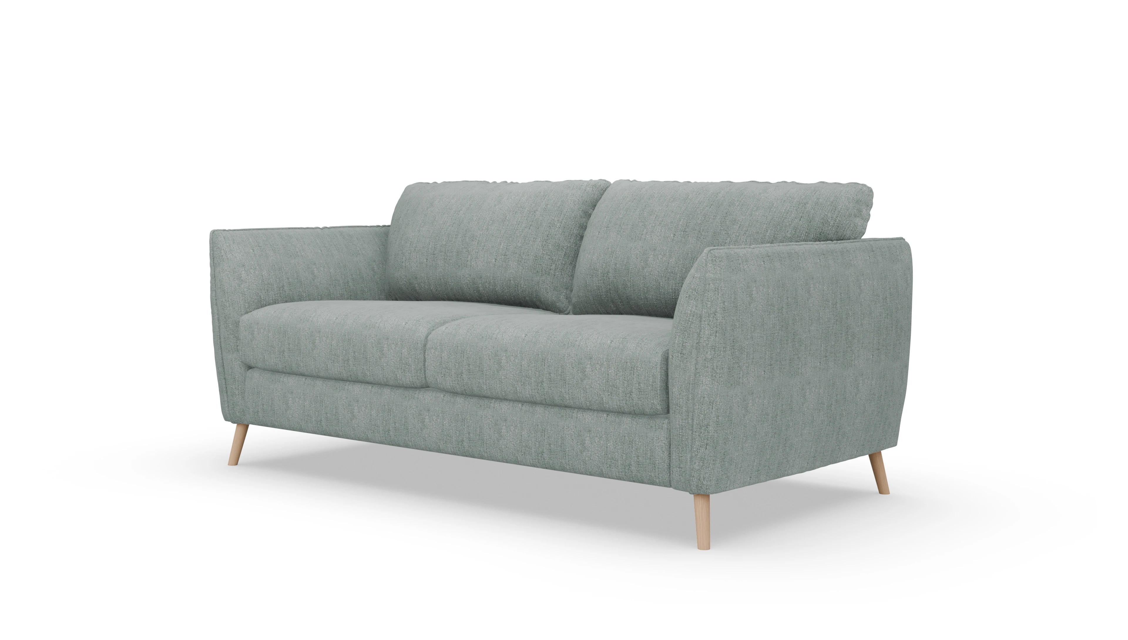 Schlafsofa Eriksen Ansicht des Produktes Eriksen 3-Sitzer in Stoff grün