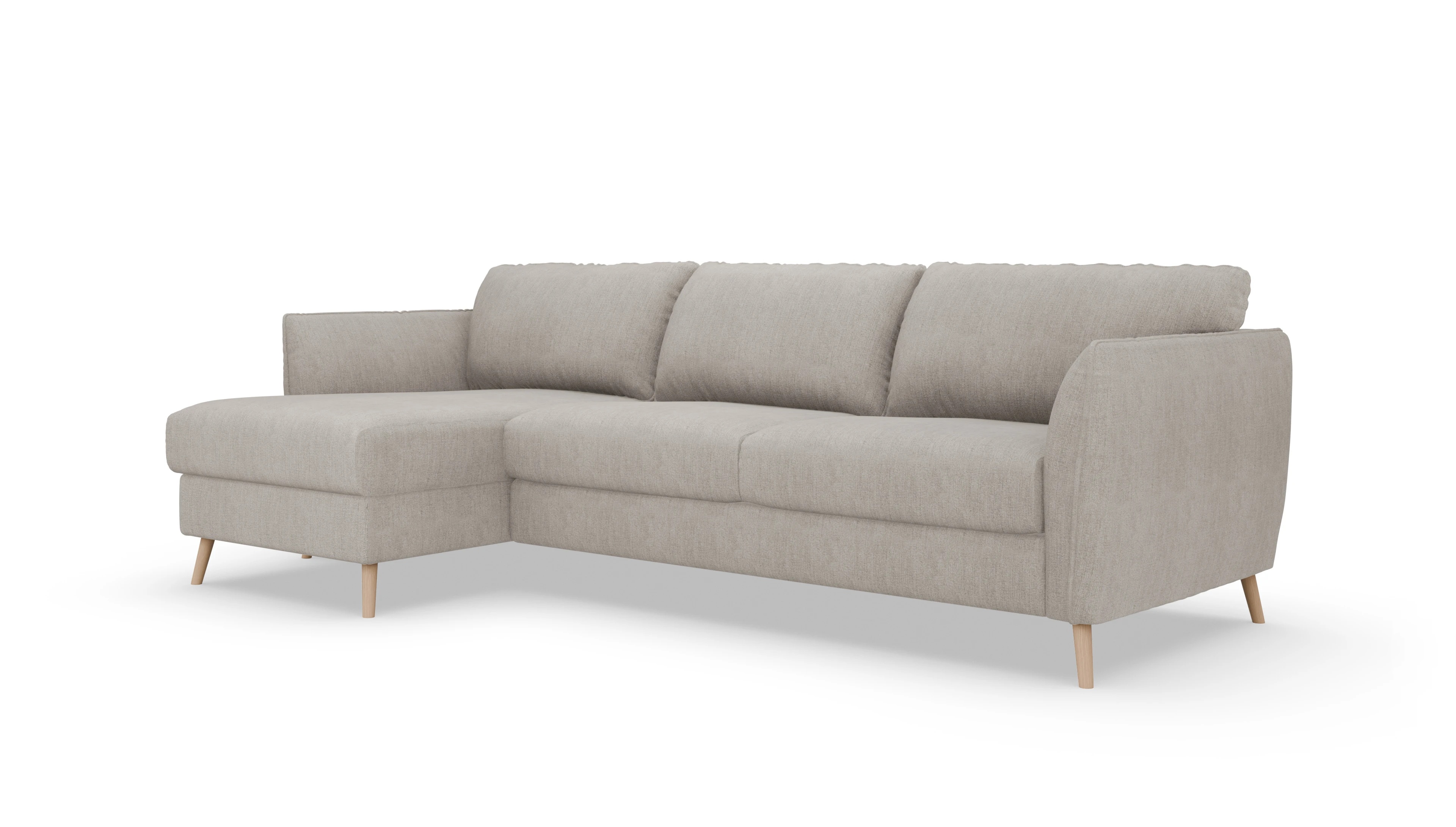 Ansicht des Produktes Eriksen Sofa mit Rec links in Stoff beige