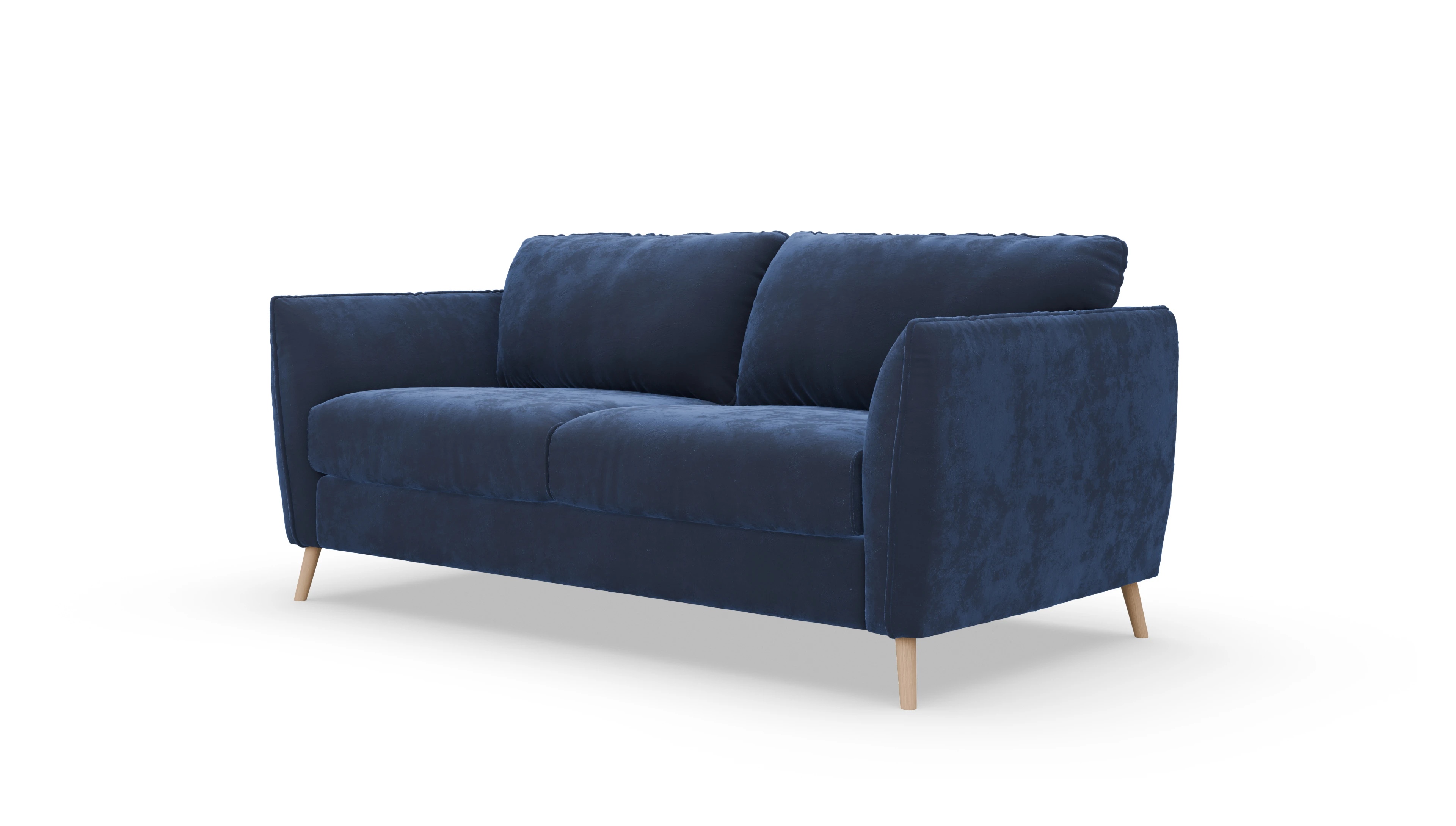 Schlafsofa Eriksen Ansicht des Produktes Eriksen 3-Sitzer in Samt blau