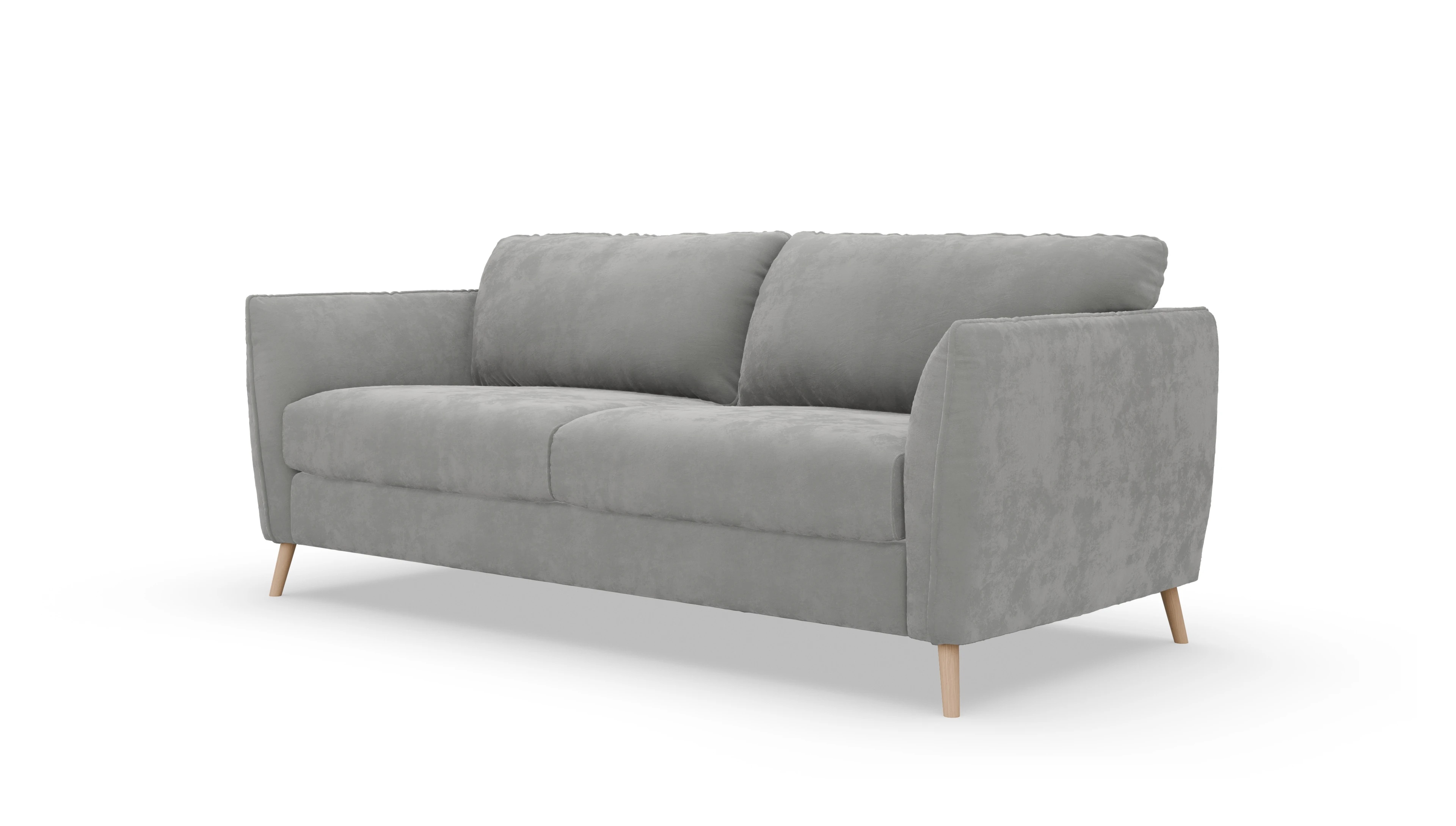Schlafsofa Eriksen Ansicht des Produktes Eriksen 4-Sitzer in Samt grau