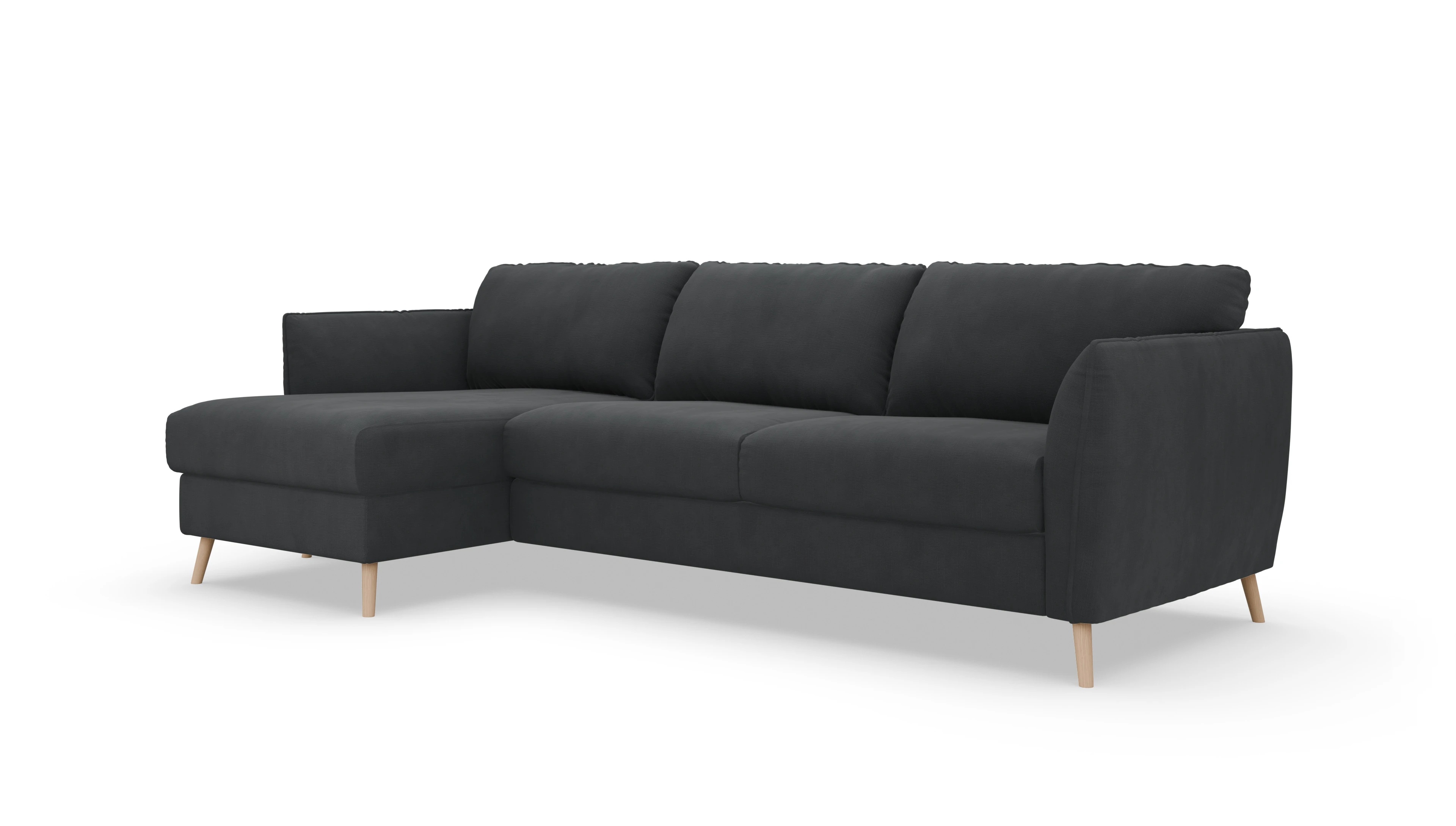 Ansicht des Produktes Eriksen Sofa mit Rec links in Stoff grau