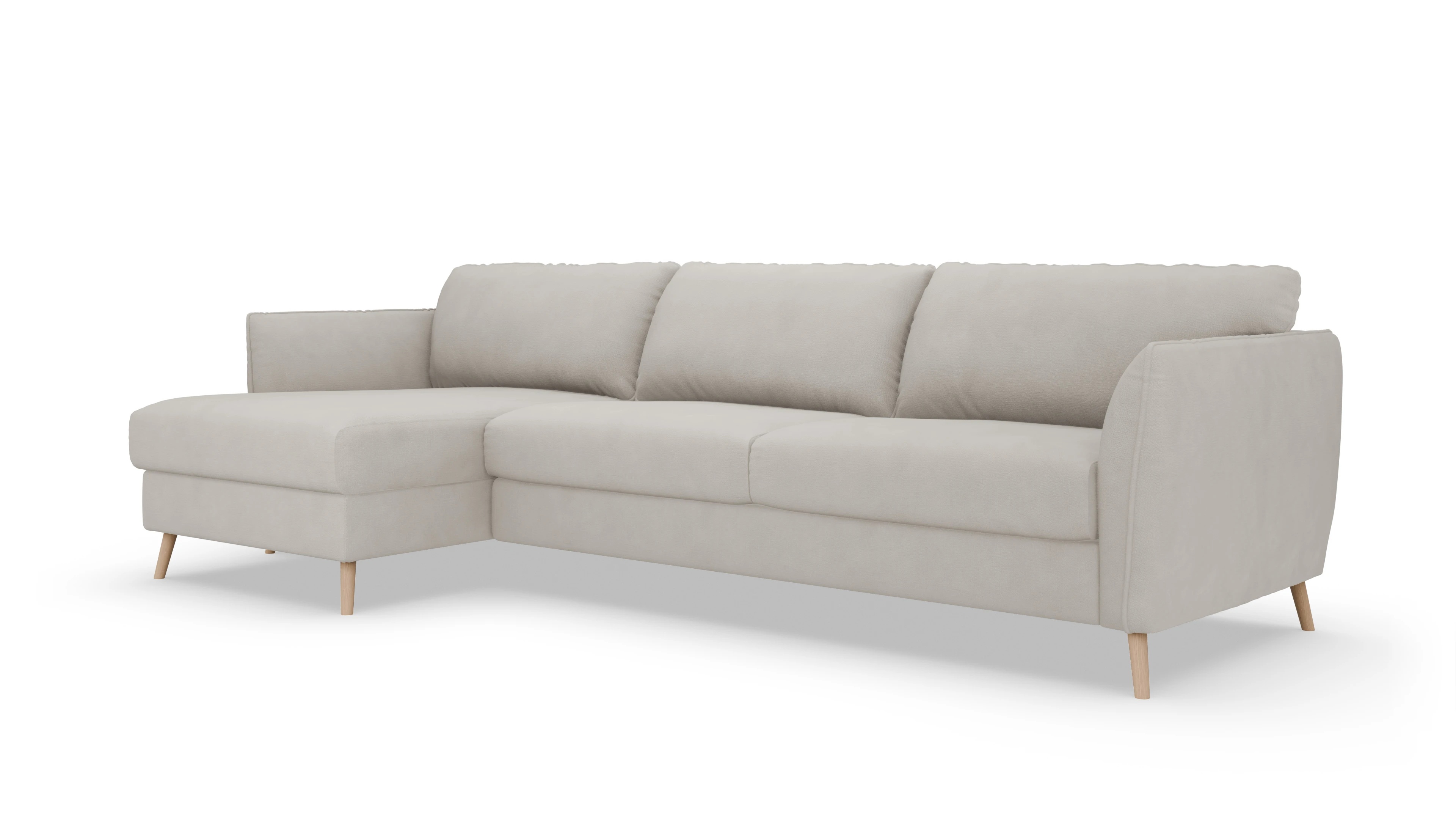 Ansicht des Produktes Eriksen Sofa mit Rec links in Stoff grau