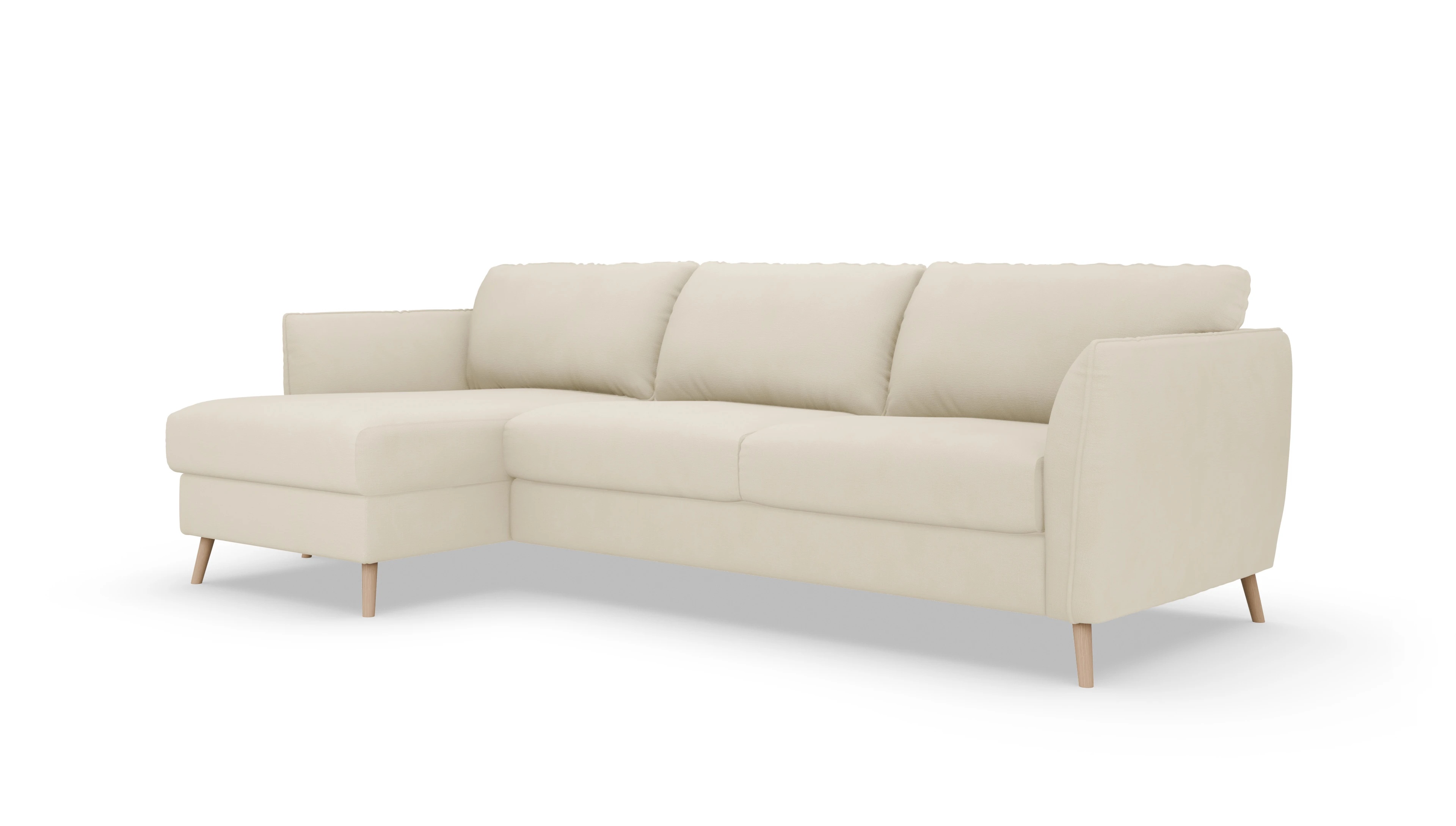 Ansicht des Produktes Eriksen Sofa mit Rec links in Stoff beige