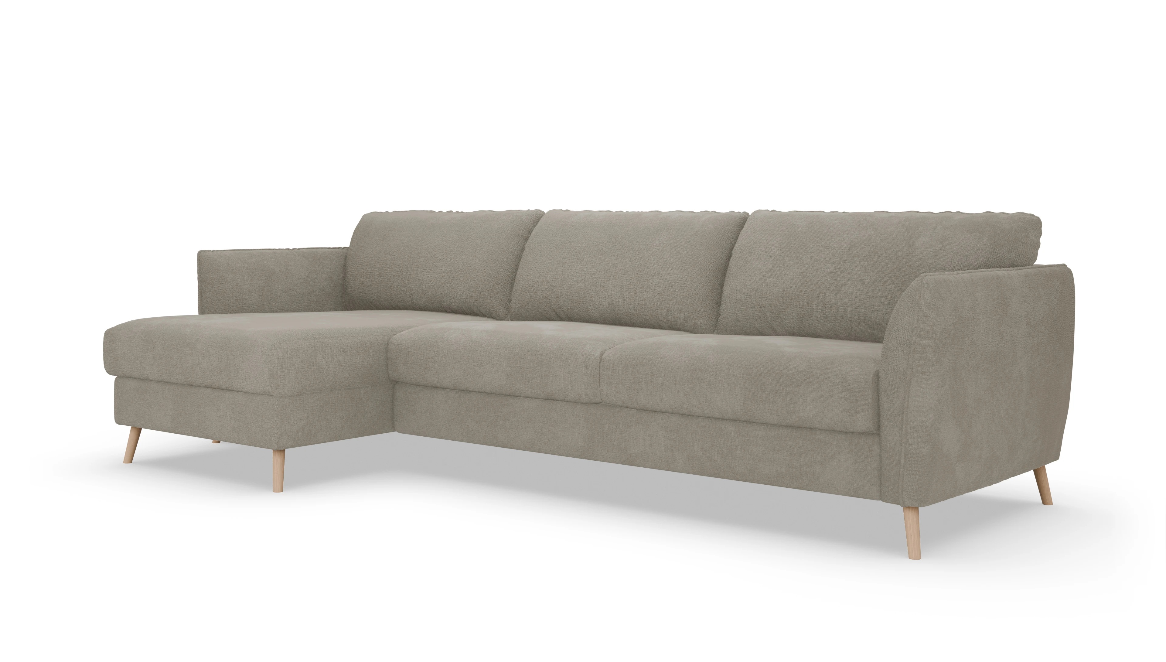 Ansicht des Produktes Eriksen Sofa mit Rec links in Stoff beige