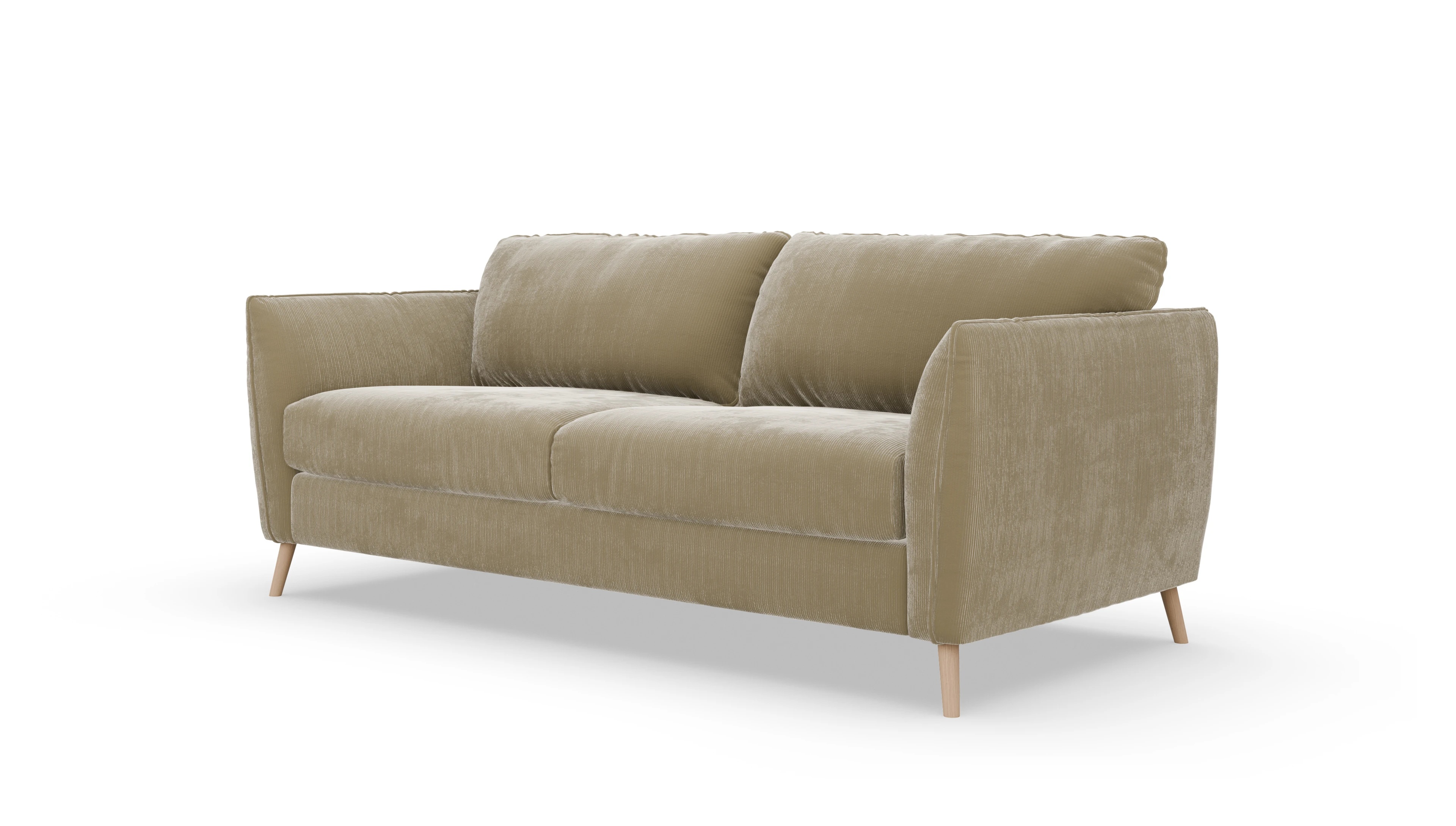 Schlafsofa Eriksen Ansicht des Produktes Eriksen 4-Sitzer in Cord beige