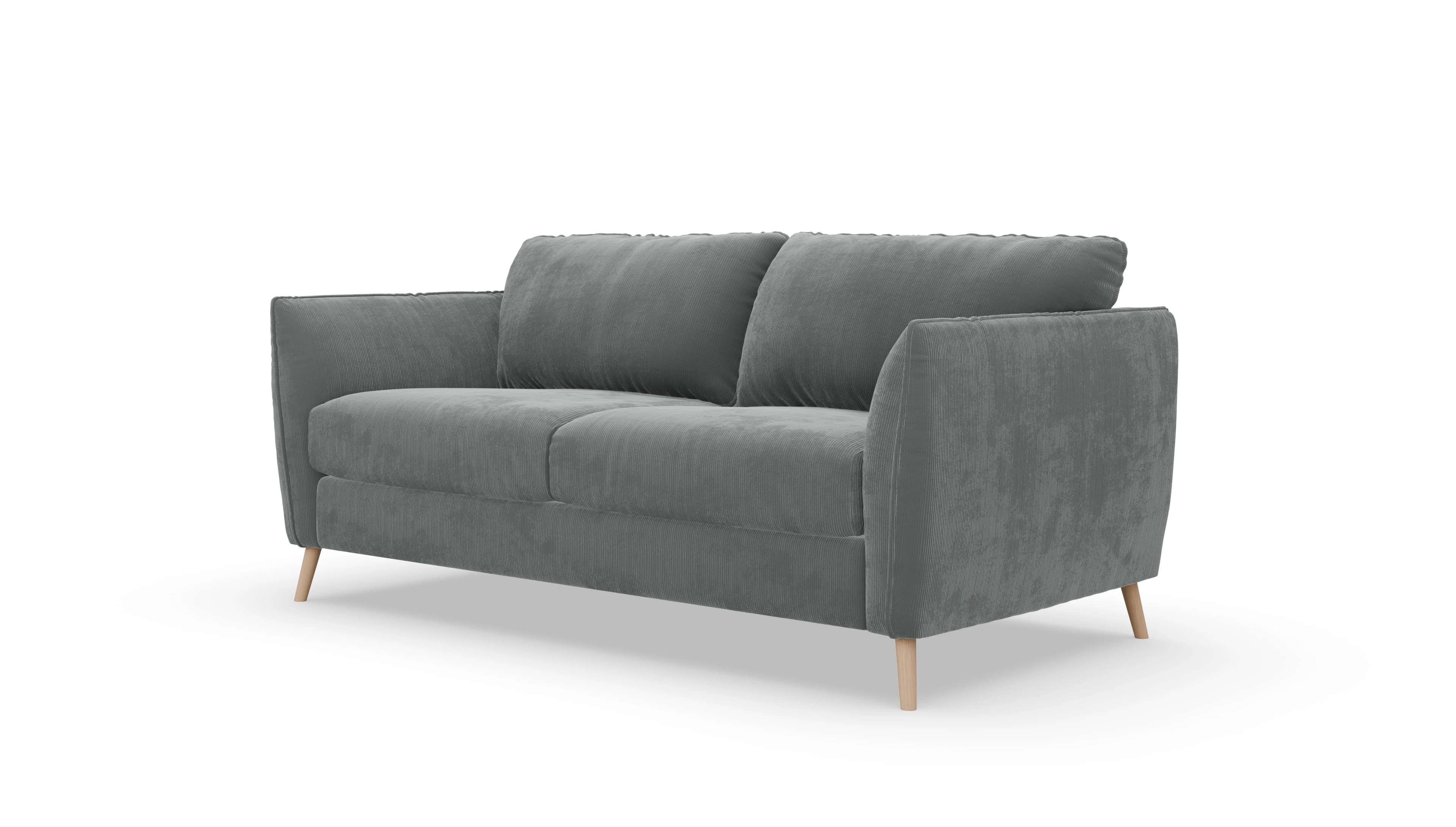 Schlafsofa Eriksen Ansicht des Produktes Eriksen 3-Sitzer in Cord grau