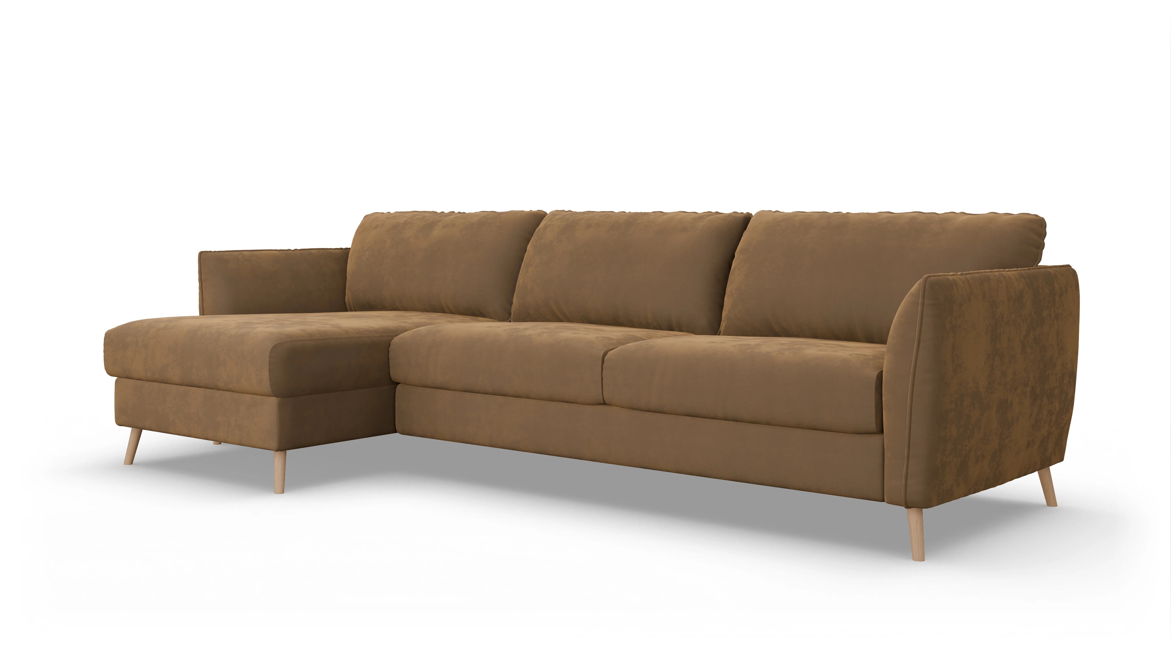 Ansicht des Produktes Eriksen Sofa mit Rec links in Samt braun