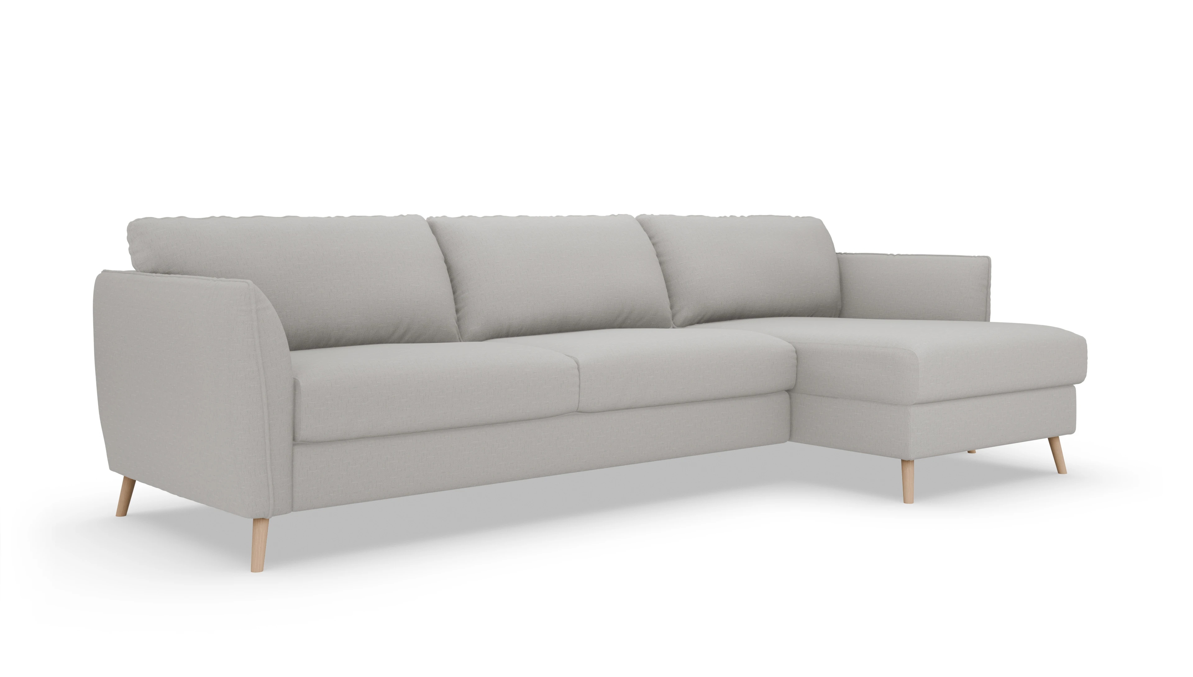 Ansicht des Produktes Eriksen Sofa mit Rec rechts in Stoff beige