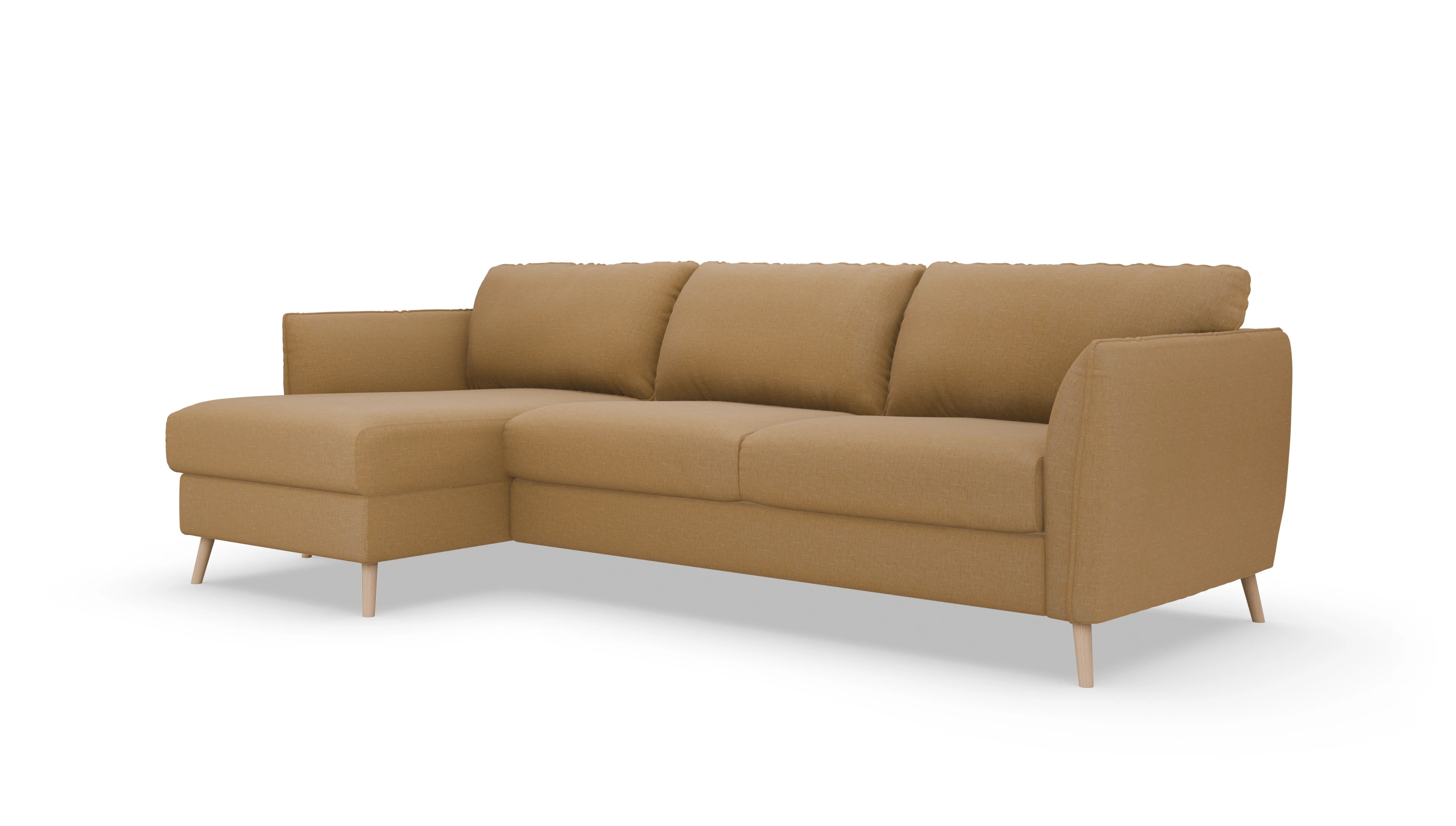 Ansicht des Produktes Eriksen Sofa mit Rec links in Stoff braun