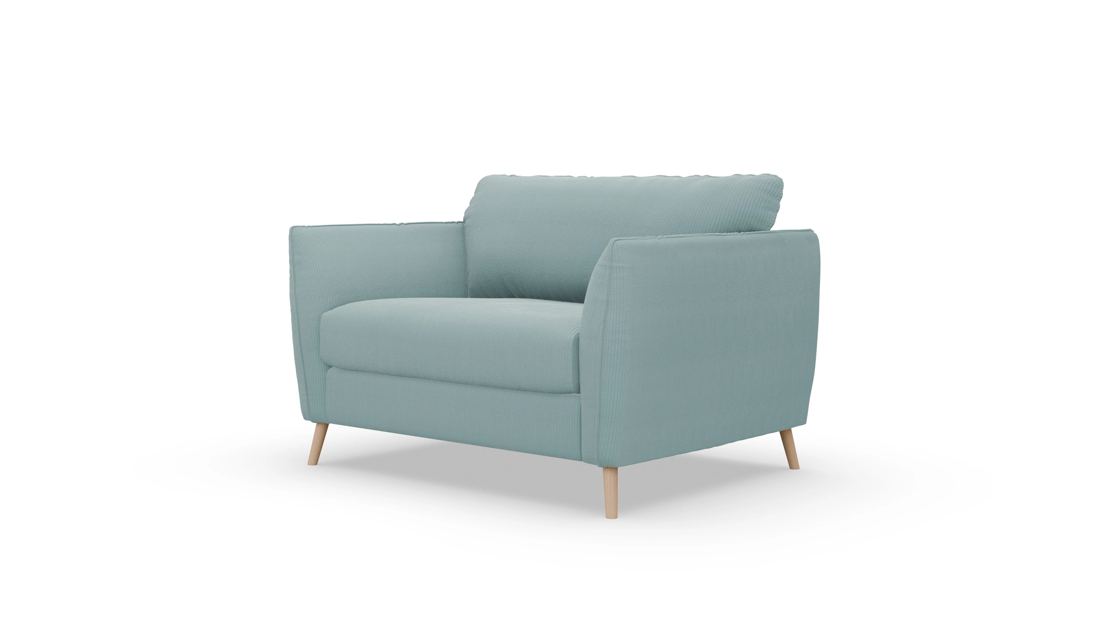 Ansicht des Produktes Eriksen Sessel in Cord blau