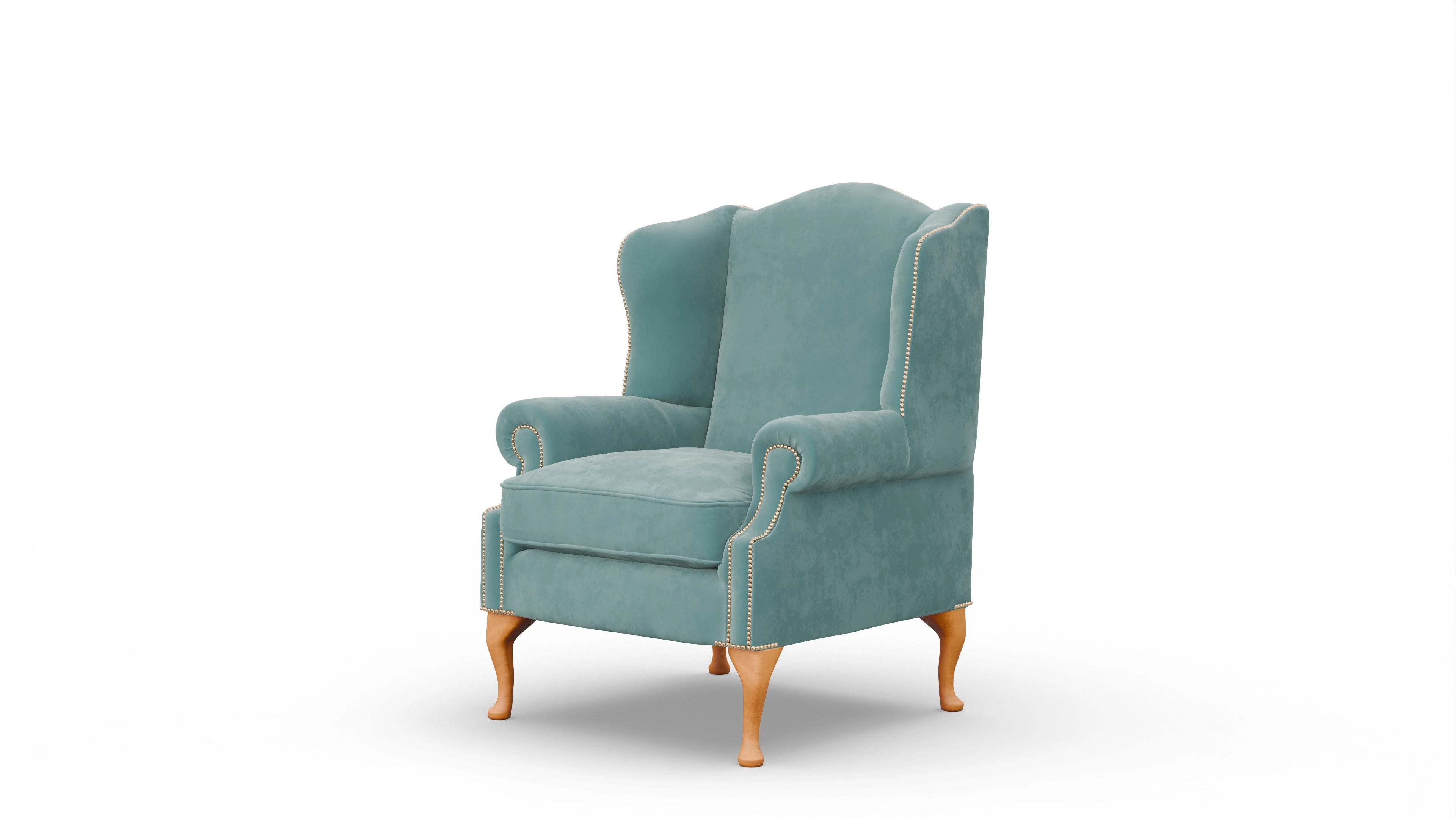 Samt-Ohrensessel Heywood Ansicht des Produktes Heywood Sessel in Samt blau