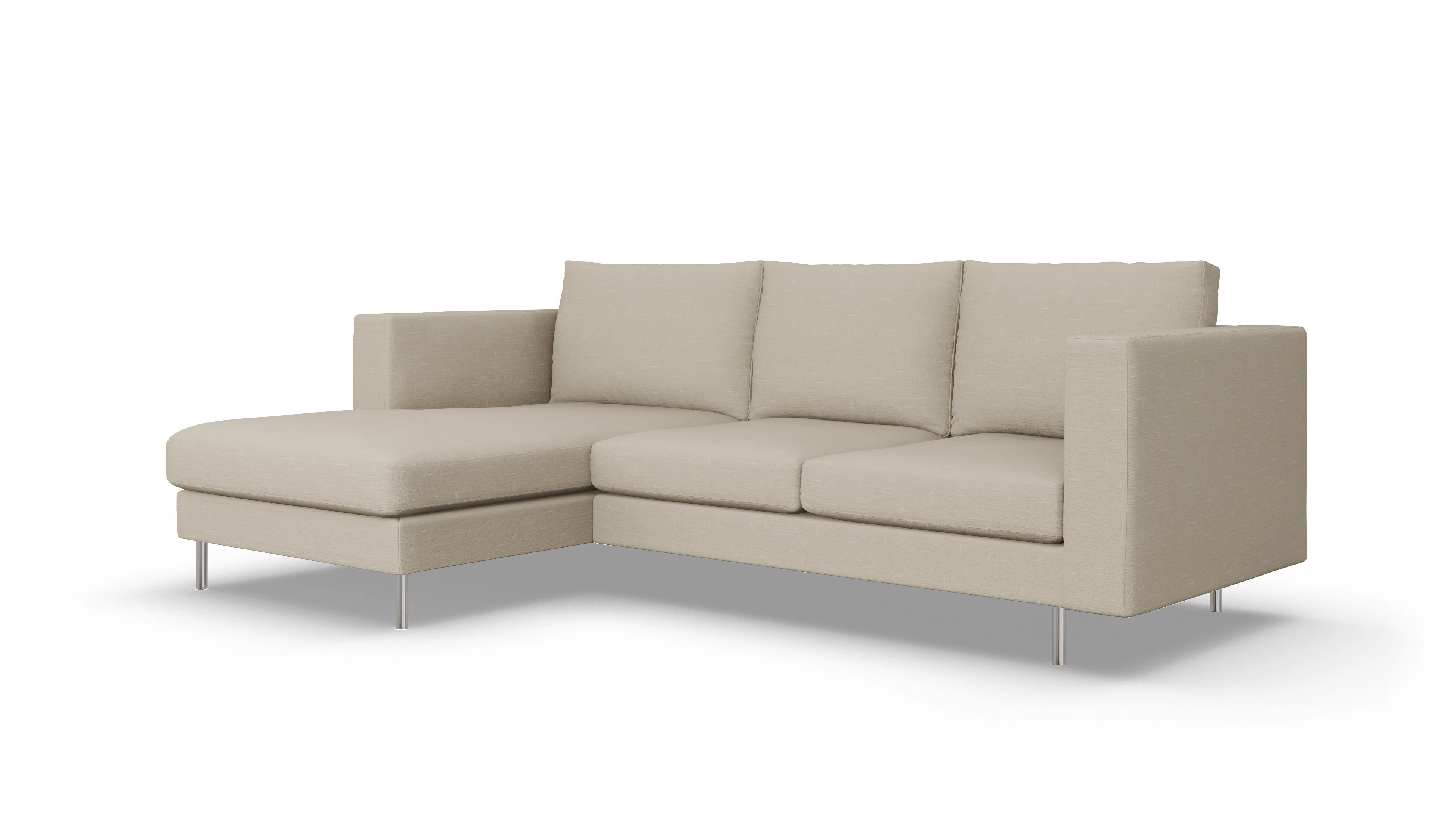 Ansicht des Produktes Silea Sofa mit Rec links in Stoff beige