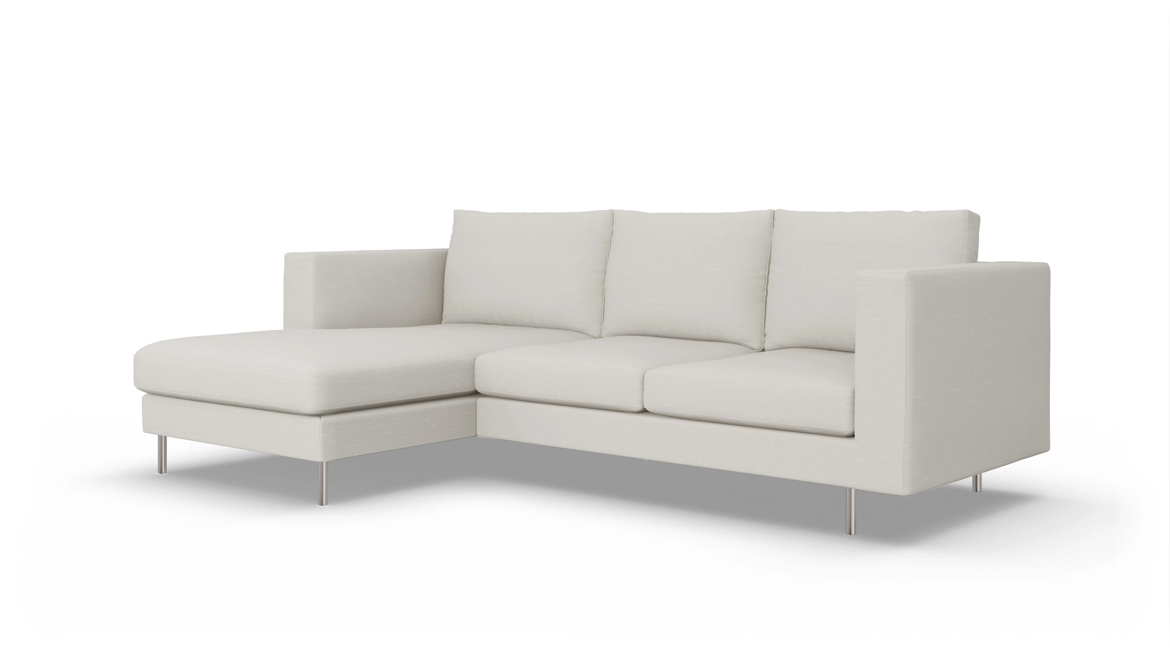Ansicht des Produktes Silea Sofa mit Rec links in Stoff weiß