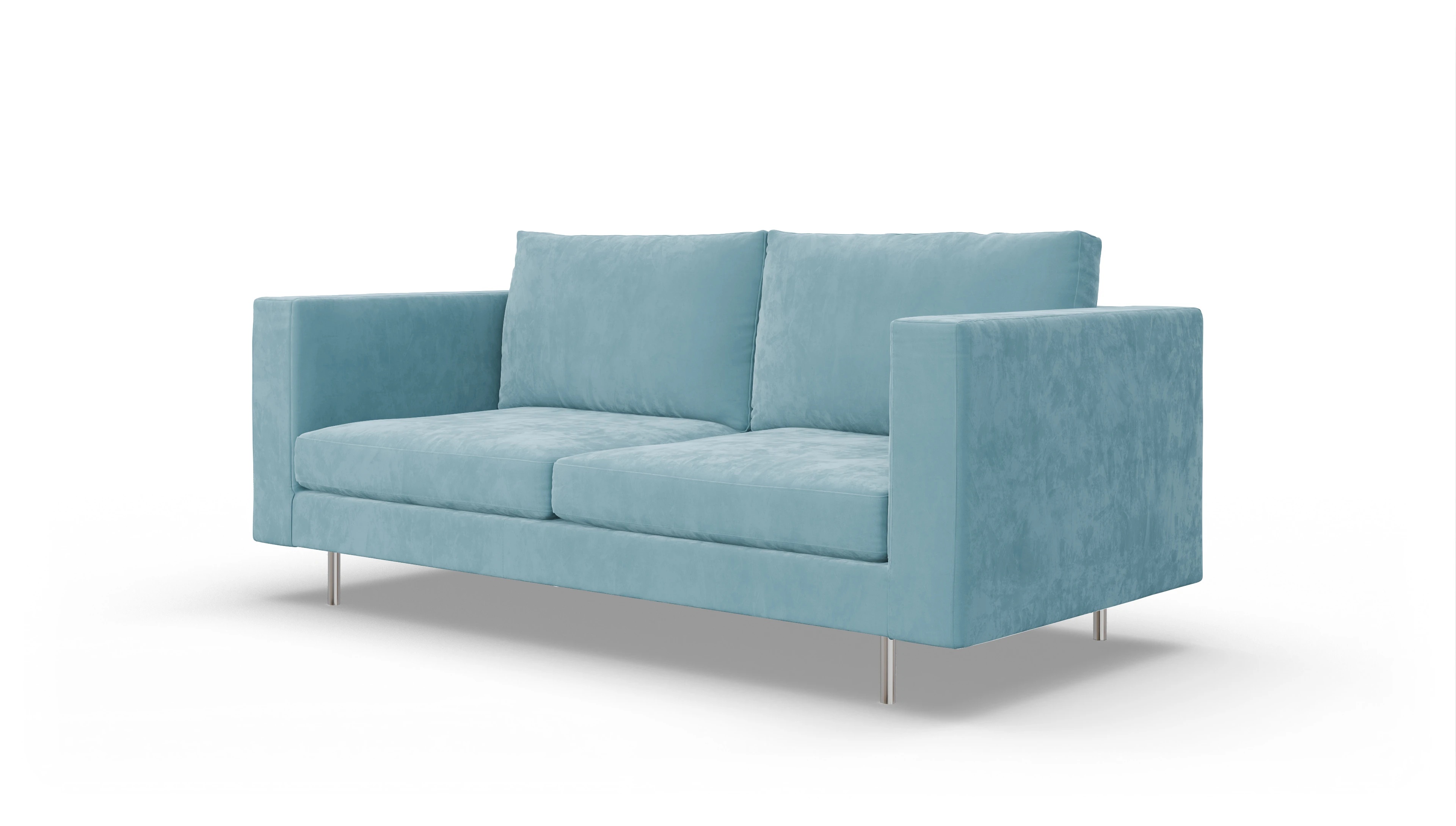 Design-Sofa Silea Ansicht des Produktes Silea 3-Sitzer in Samt blau