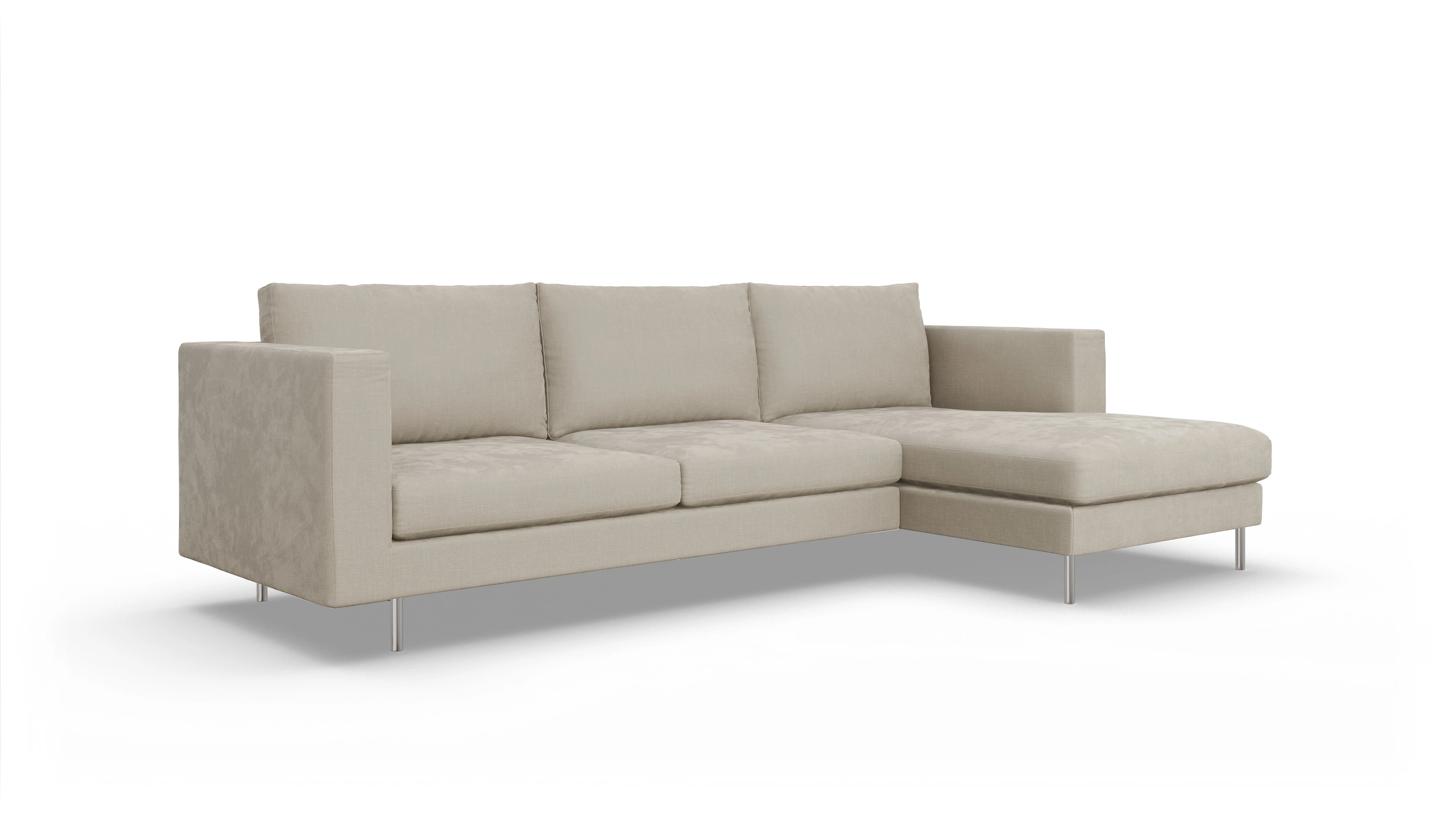 Ansicht des Produktes Silea Sofa mit Rec rechts in Stoff beige