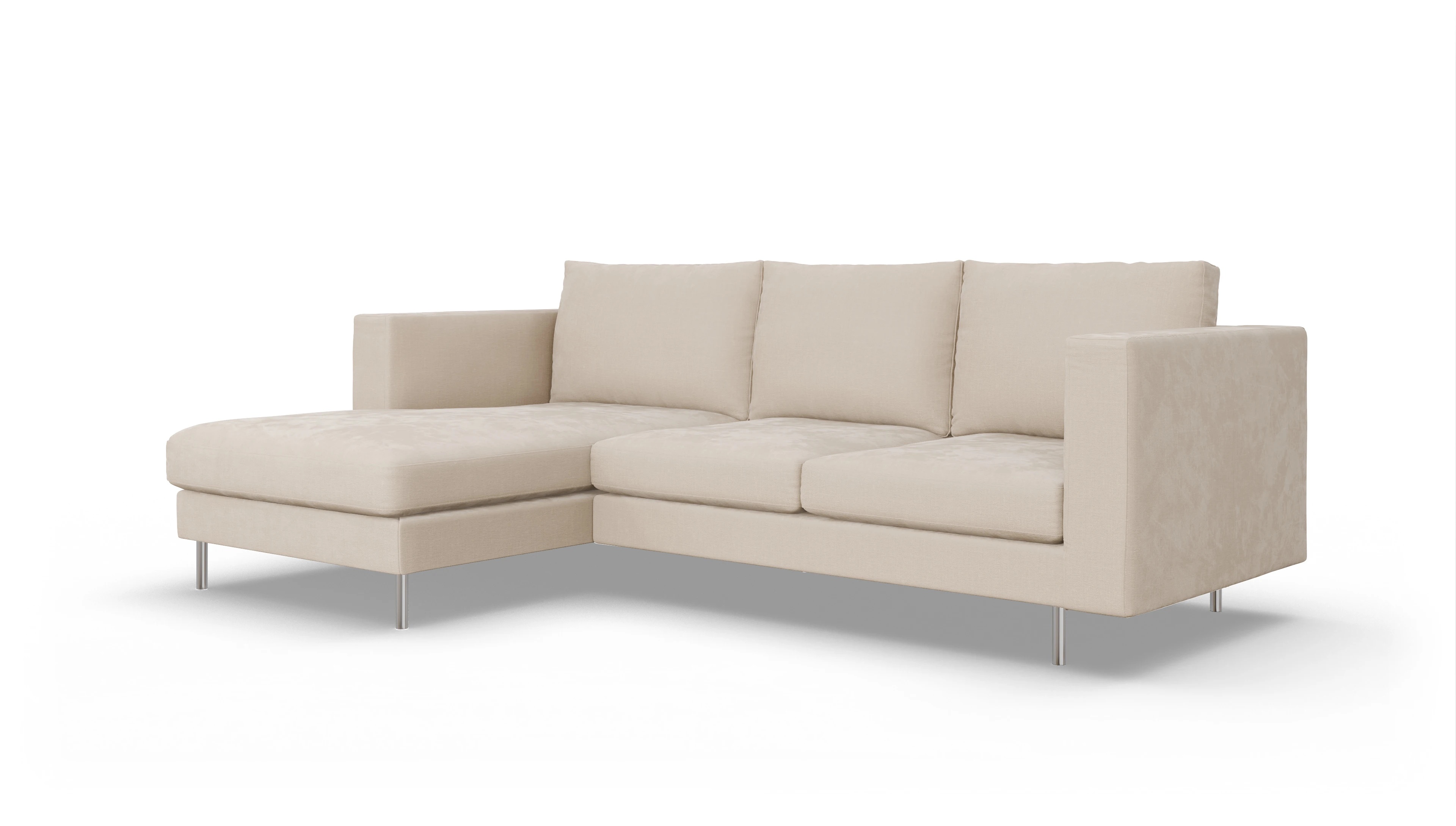 Ansicht des Produktes Silea Sofa mit Rec links in Stoff weiß
