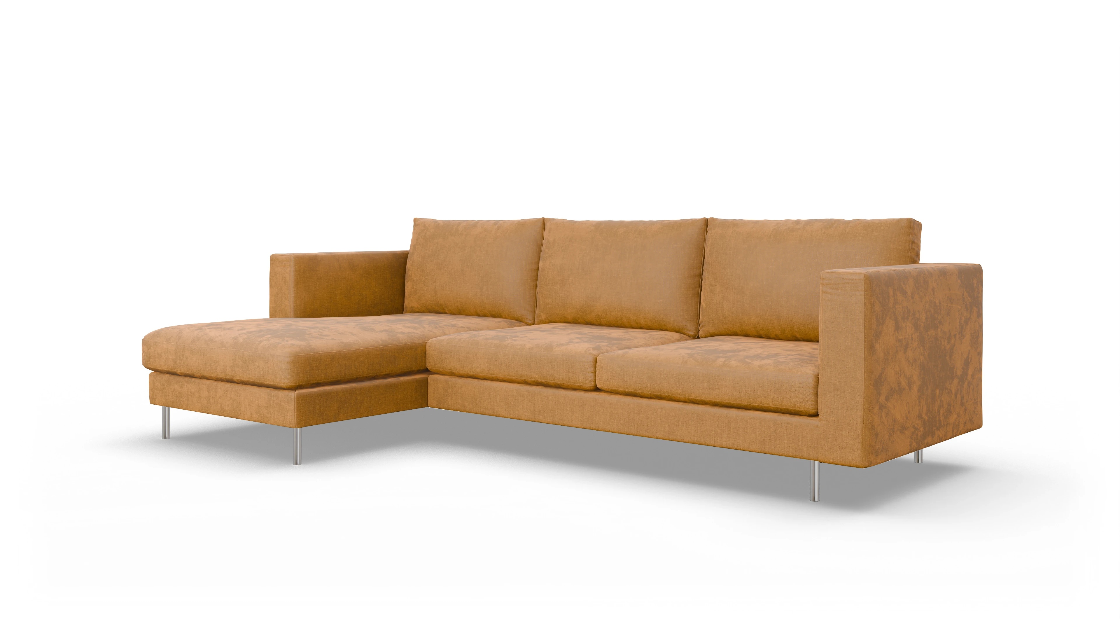 Ansicht des Produktes Silea Sofa mit Rec links in Stoff braun