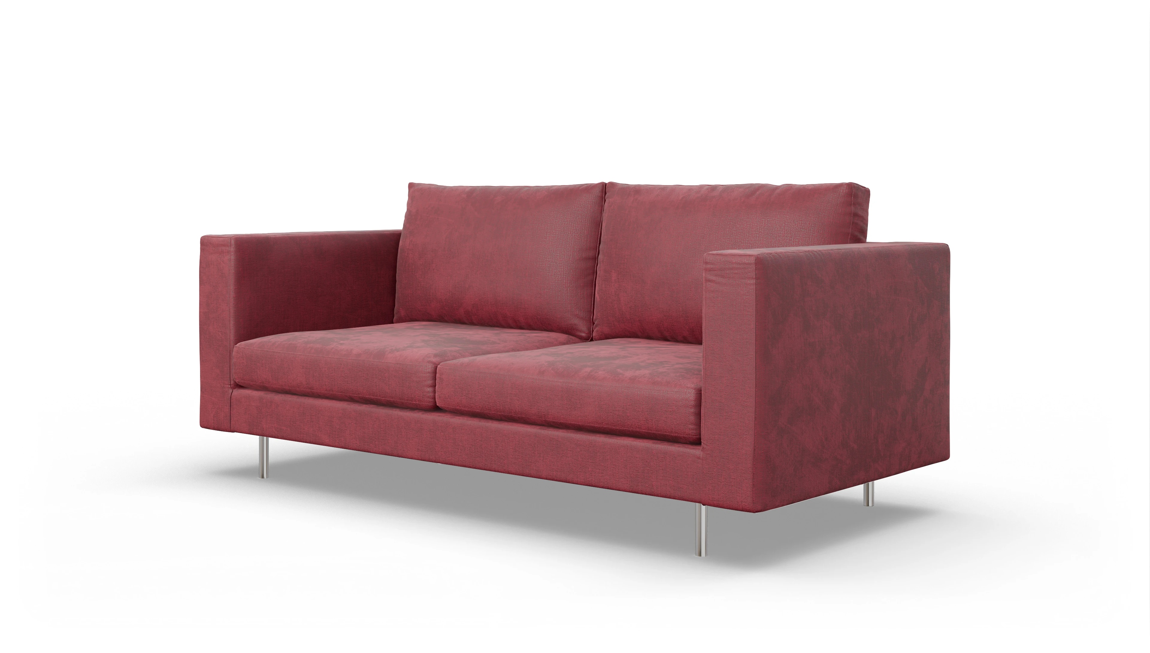 Design-Sofa Silea Ansicht des Produktes Silea 3-Sitzer in Stoff rot
