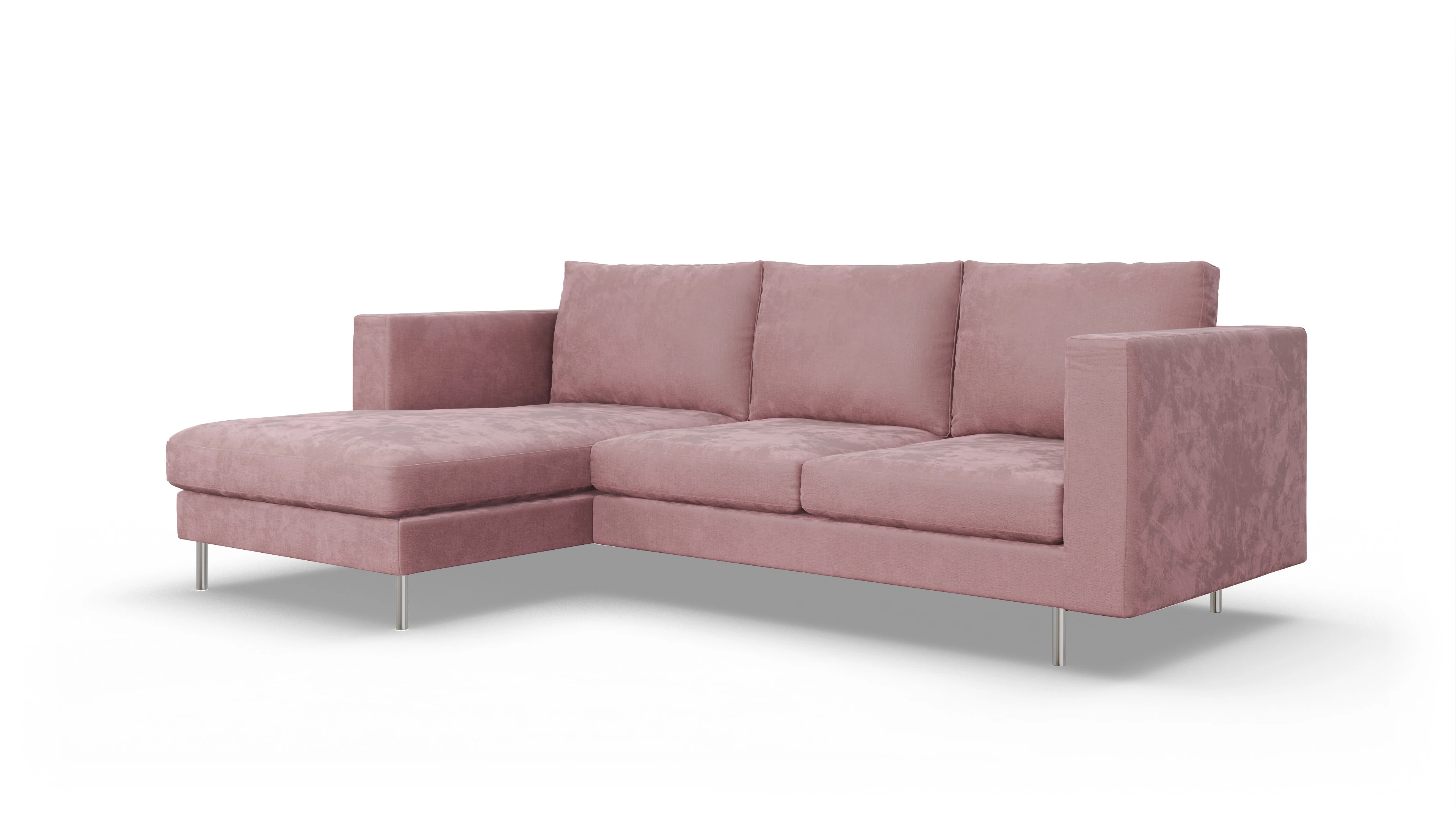 Ansicht des Produktes Silea Sofa mit Rec links in Stoff rot