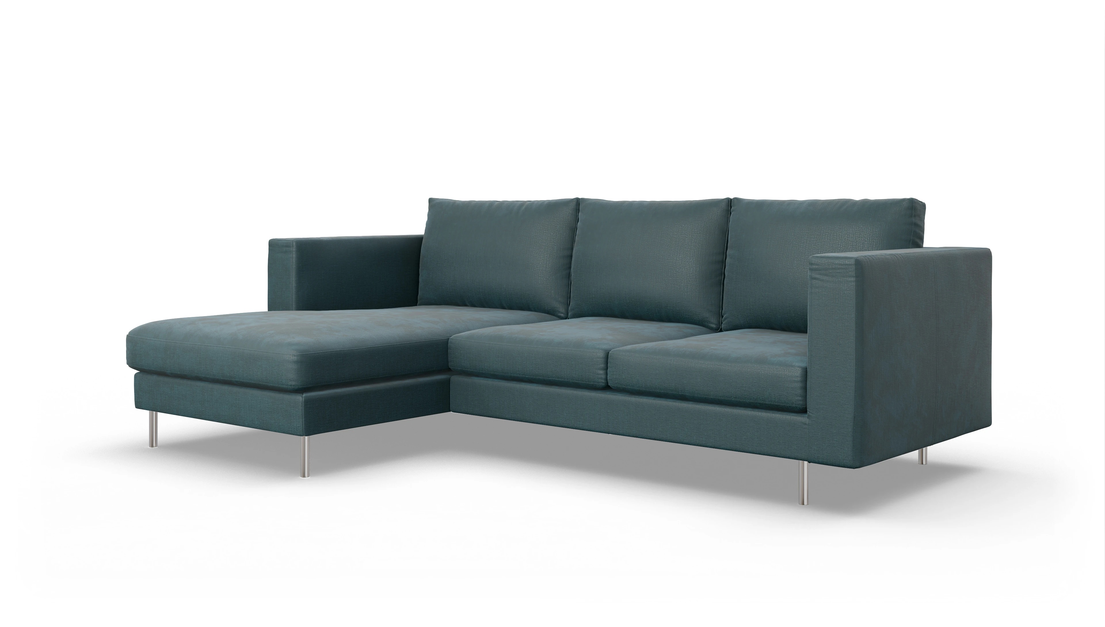 Ansicht des Produktes Silea Sofa mit Rec links in Stoff grün