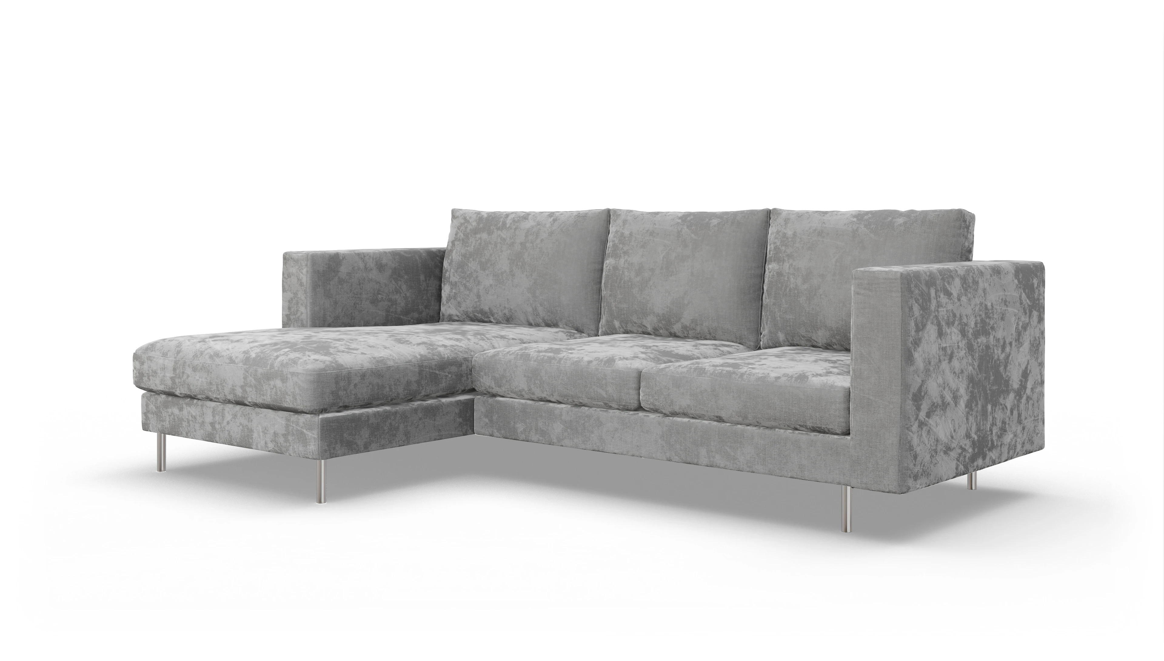 Ansicht des Produktes Silea Sofa mit Rec links in Stoff grau