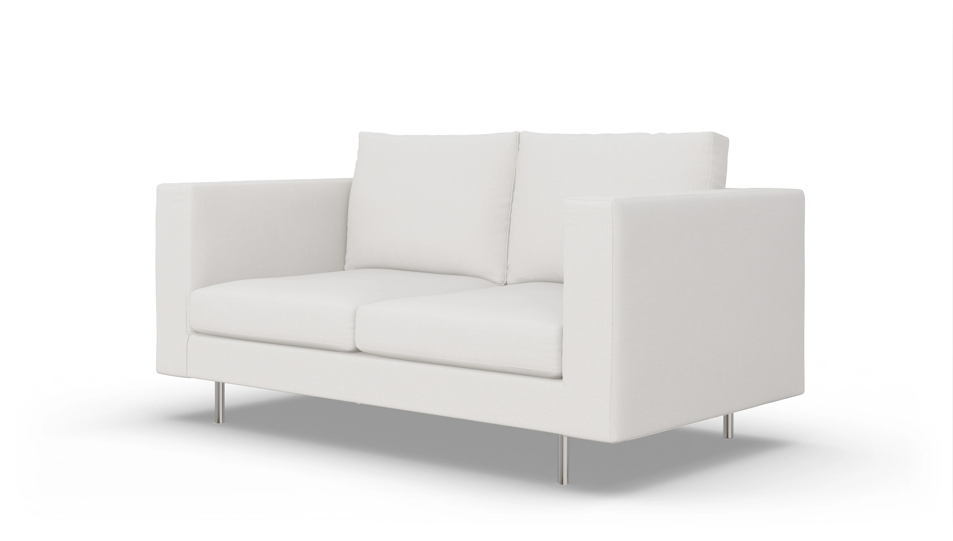 Design-Sofa Silea Ansicht des Produktes Silea 2,5-Sitzer in Stoff weiß