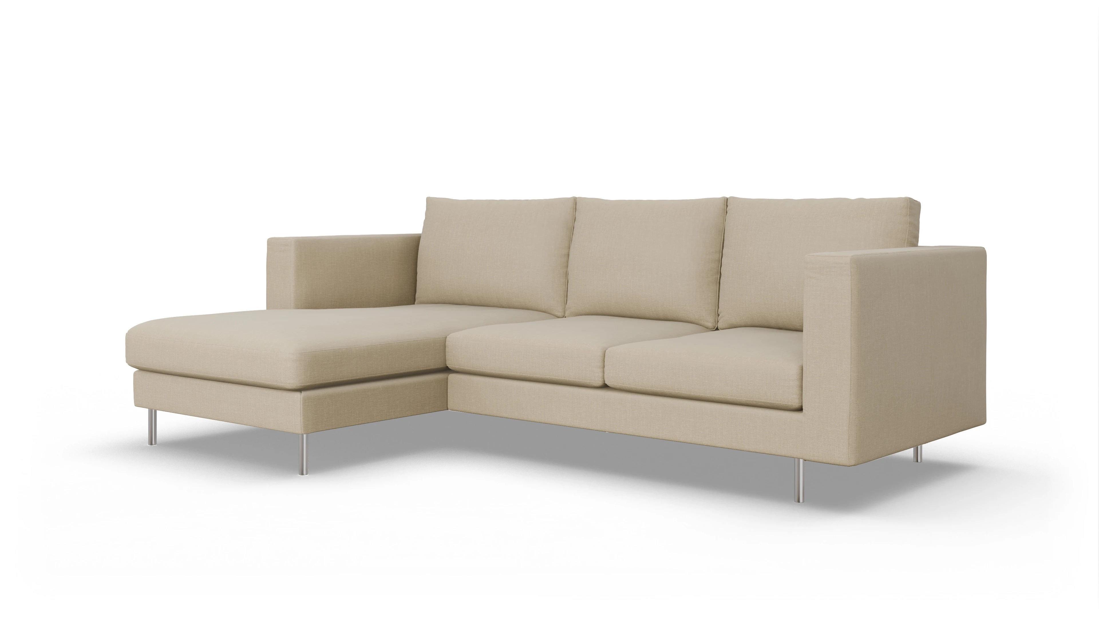 Ansicht des Produktes Silea Sofa mit Rec links in Stoff beige