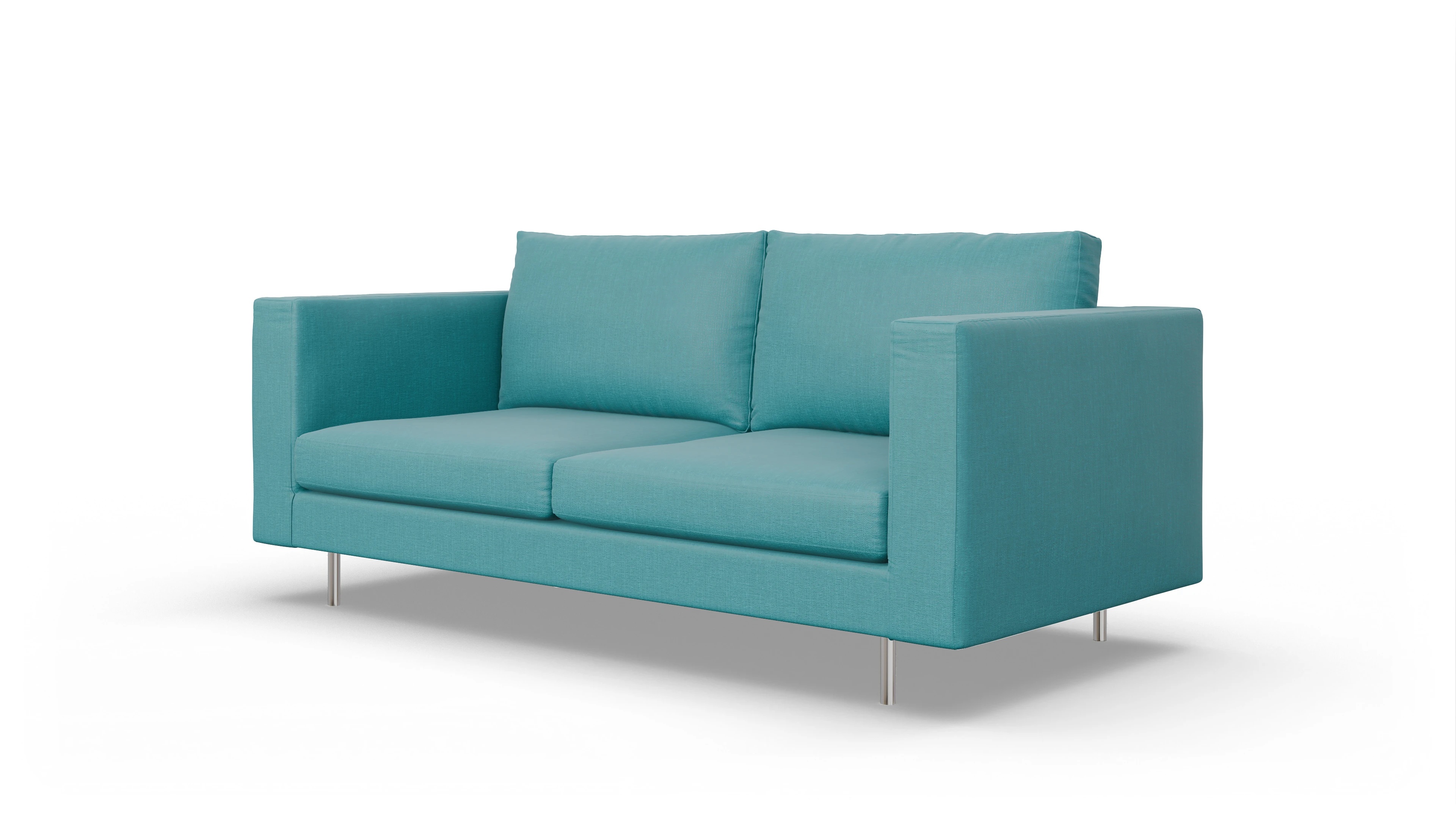 Ansicht des Produktes Silea 3-Sitzer in Stoff blau