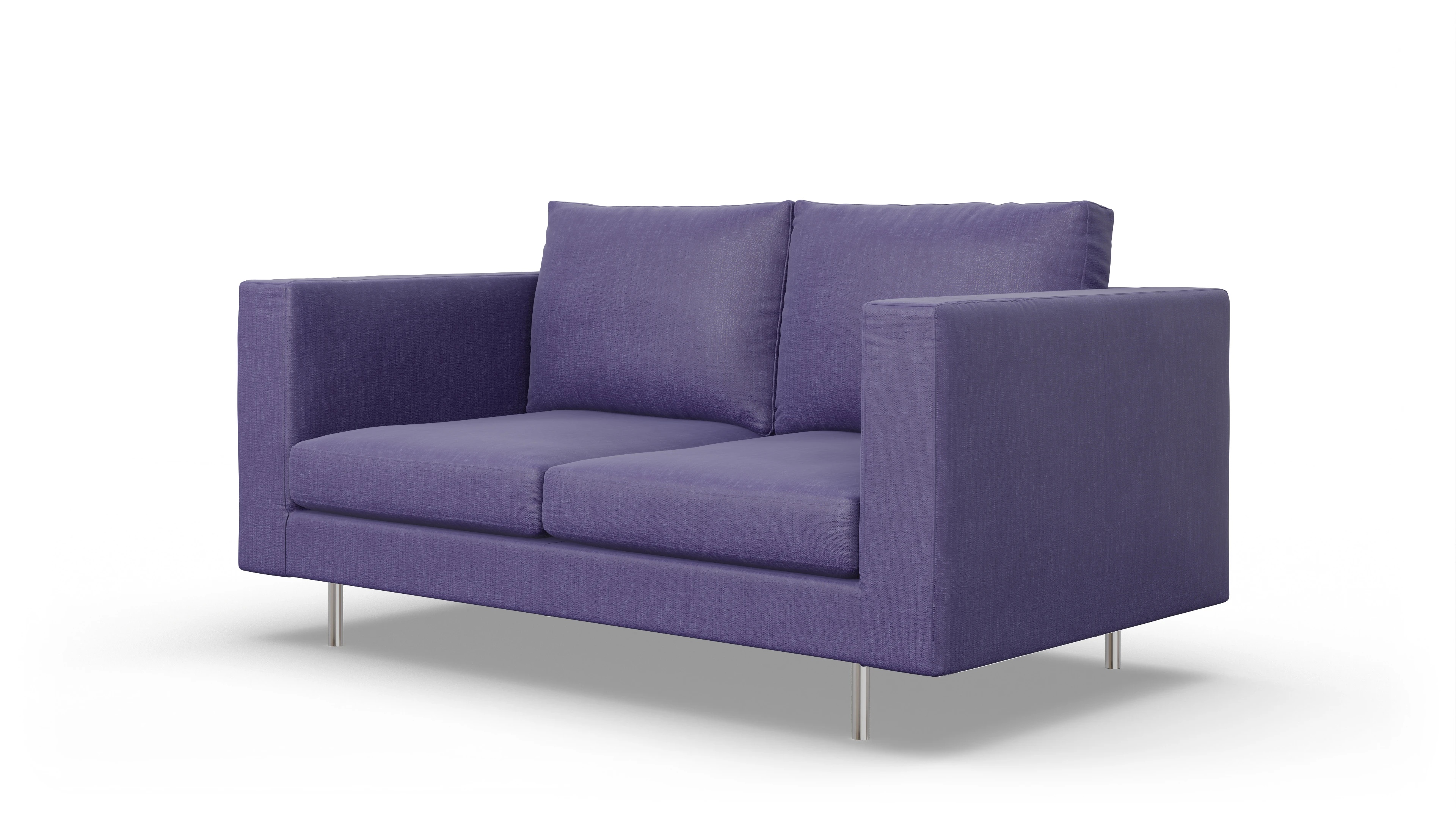 Design-Sofa Silea Ansicht des Produktes Silea 2,5-Sitzer in Stoff blau