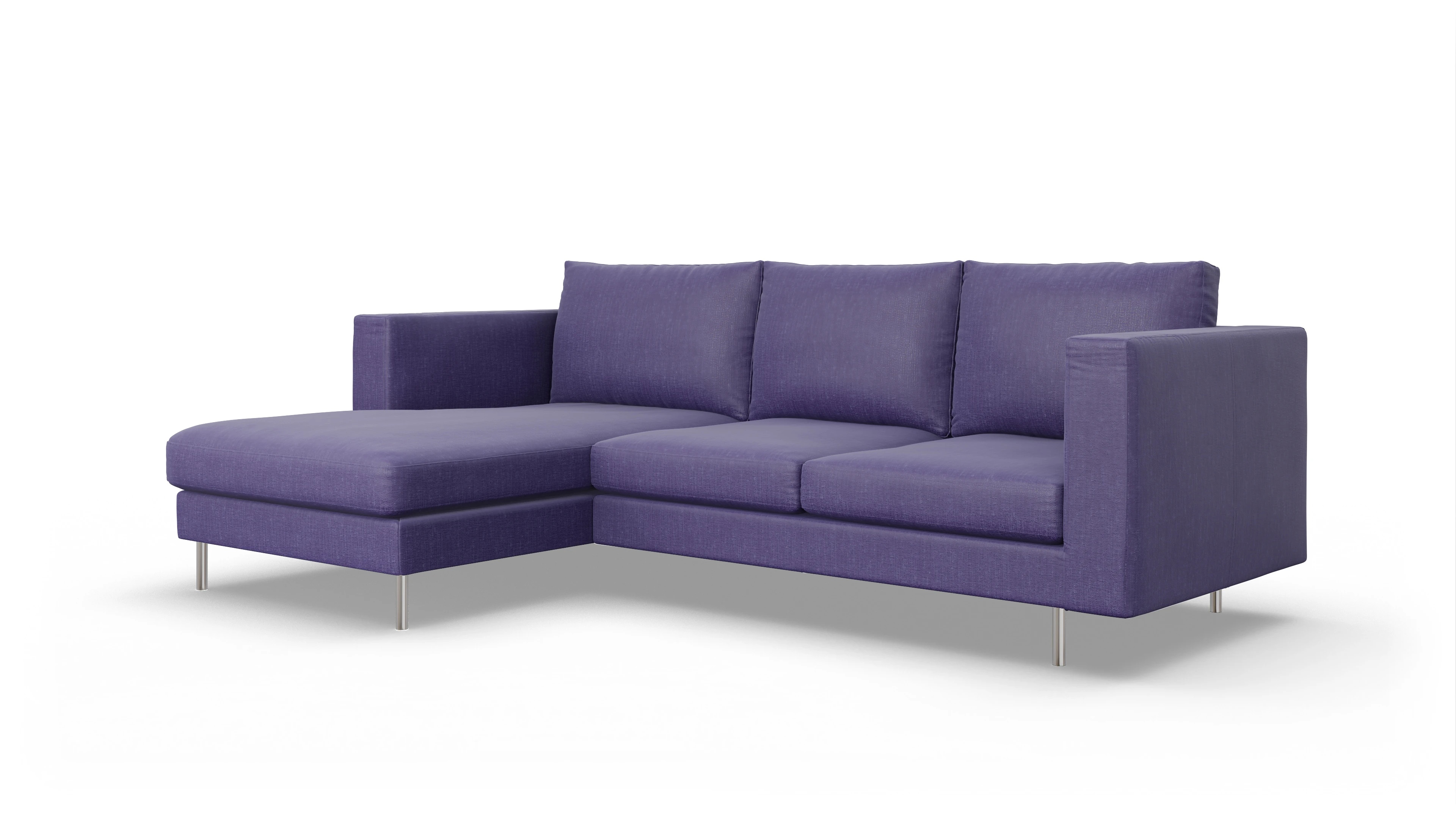 Ansicht des Produktes Silea Sofa mit Rec links in Stoff blau