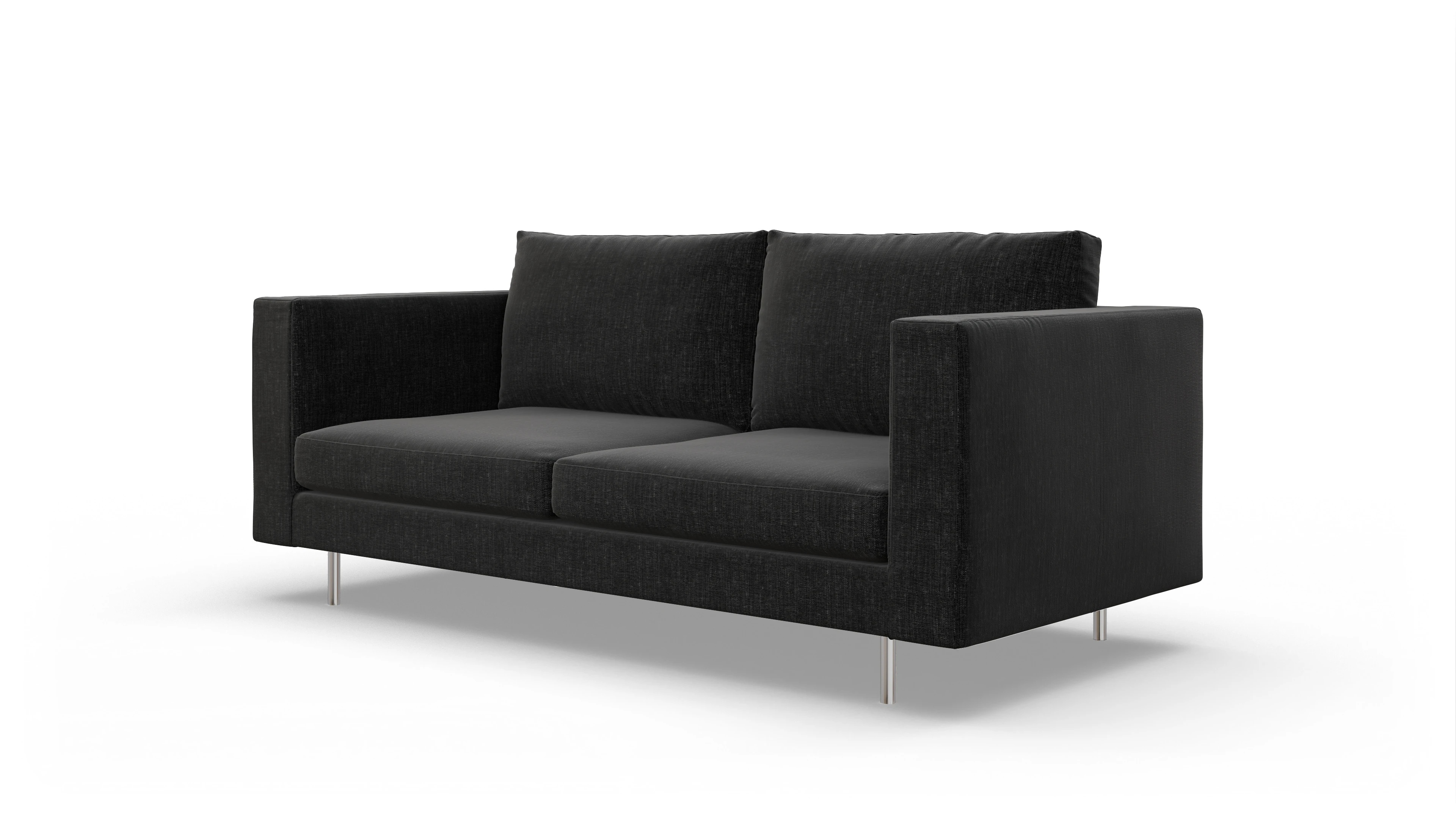 Design-Sofa Silea Ansicht des Produktes Silea 3-Sitzer in Stoff schwarz