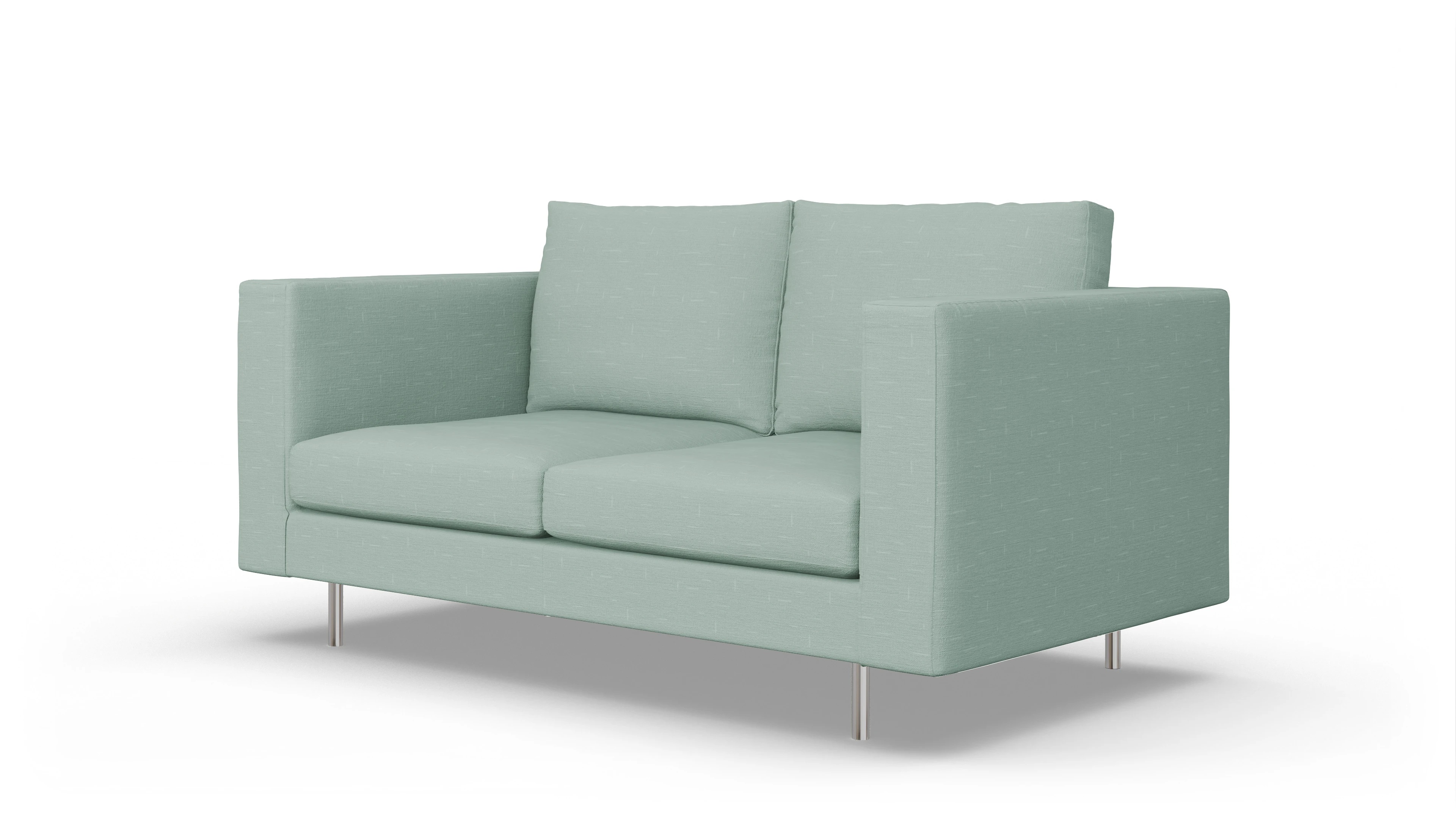 Design-Sofa Silea Ansicht des Produktes Silea 2,5-Sitzer in Stoff grün