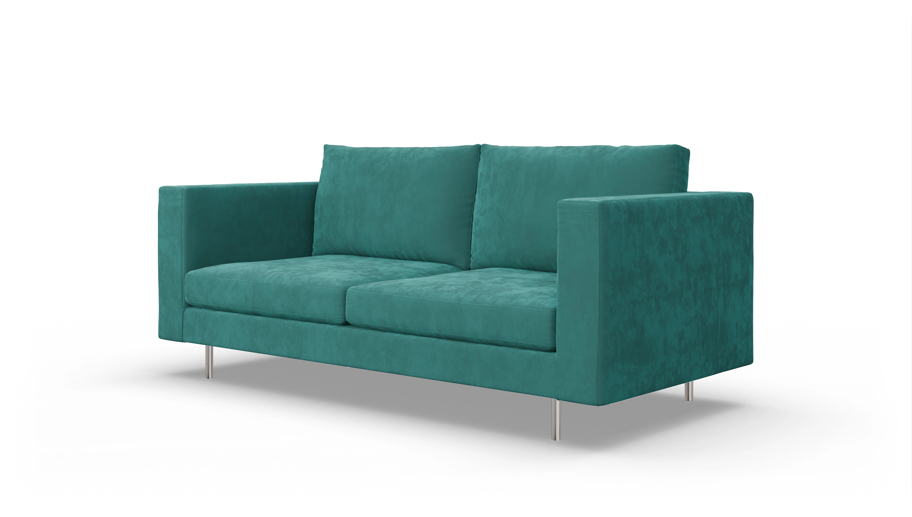 Design-Sofa Silea Ansicht des Produktes Silea 3-Sitzer in Samt blau