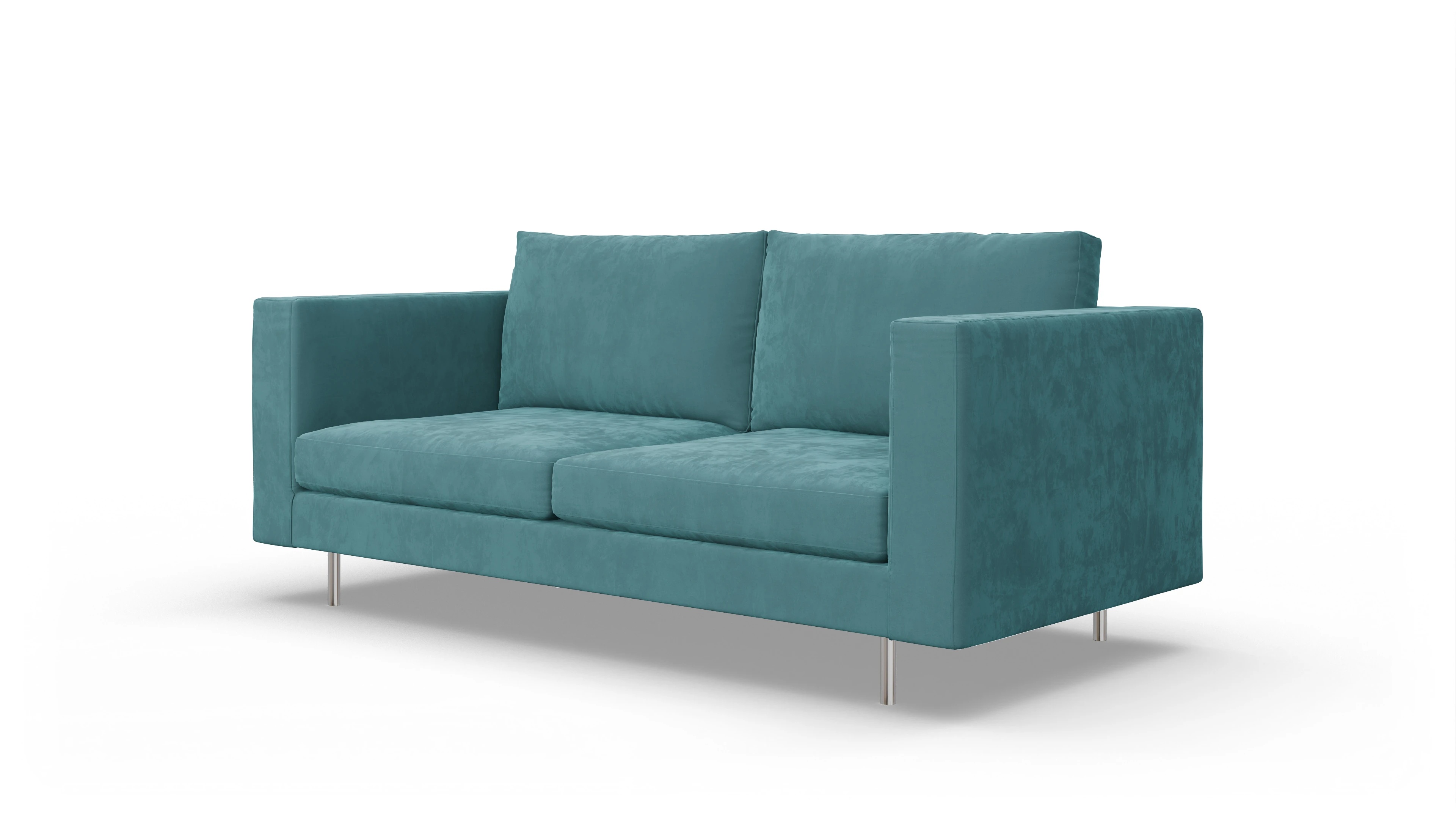 Design-Sofa Silea Ansicht des Produktes Silea 3-Sitzer in Samt blau