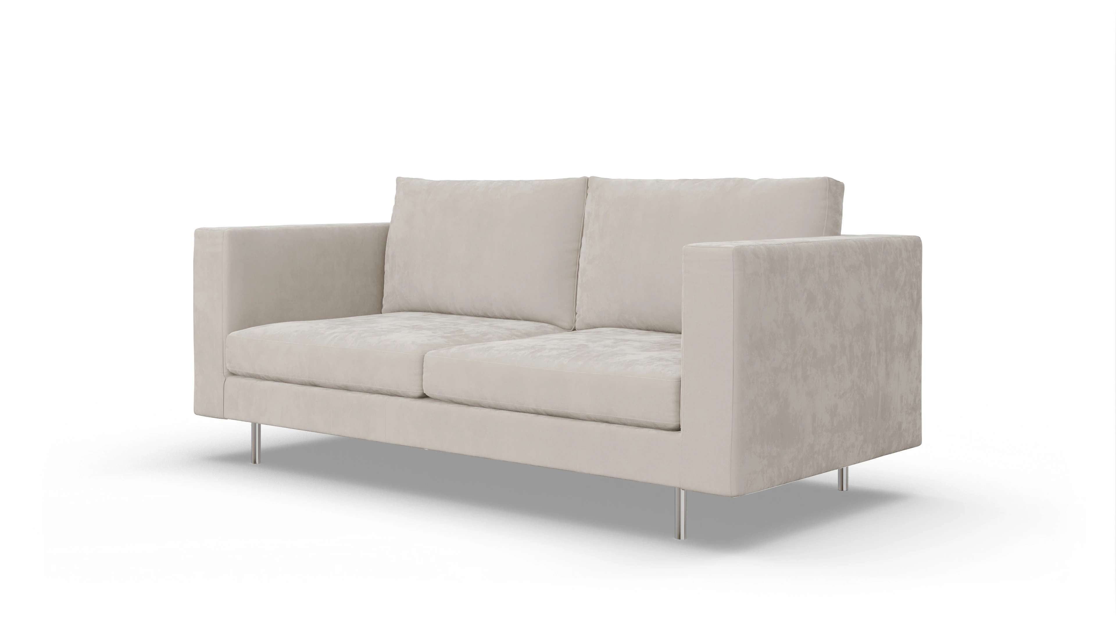 Ansicht des Produktes Silea 3-Sitzer in Samt weiß