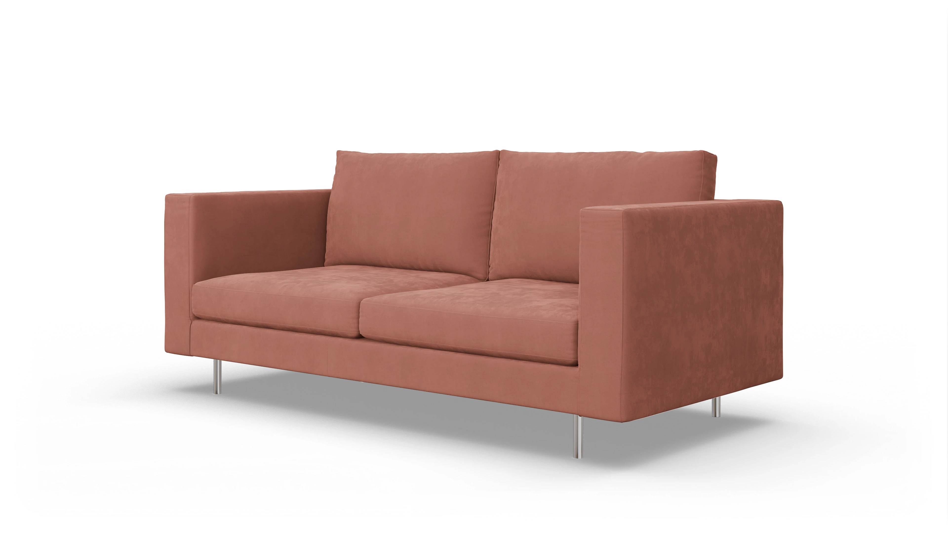 Design-Sofa Silea Ansicht des Produktes Silea 3-Sitzer in Samt rot