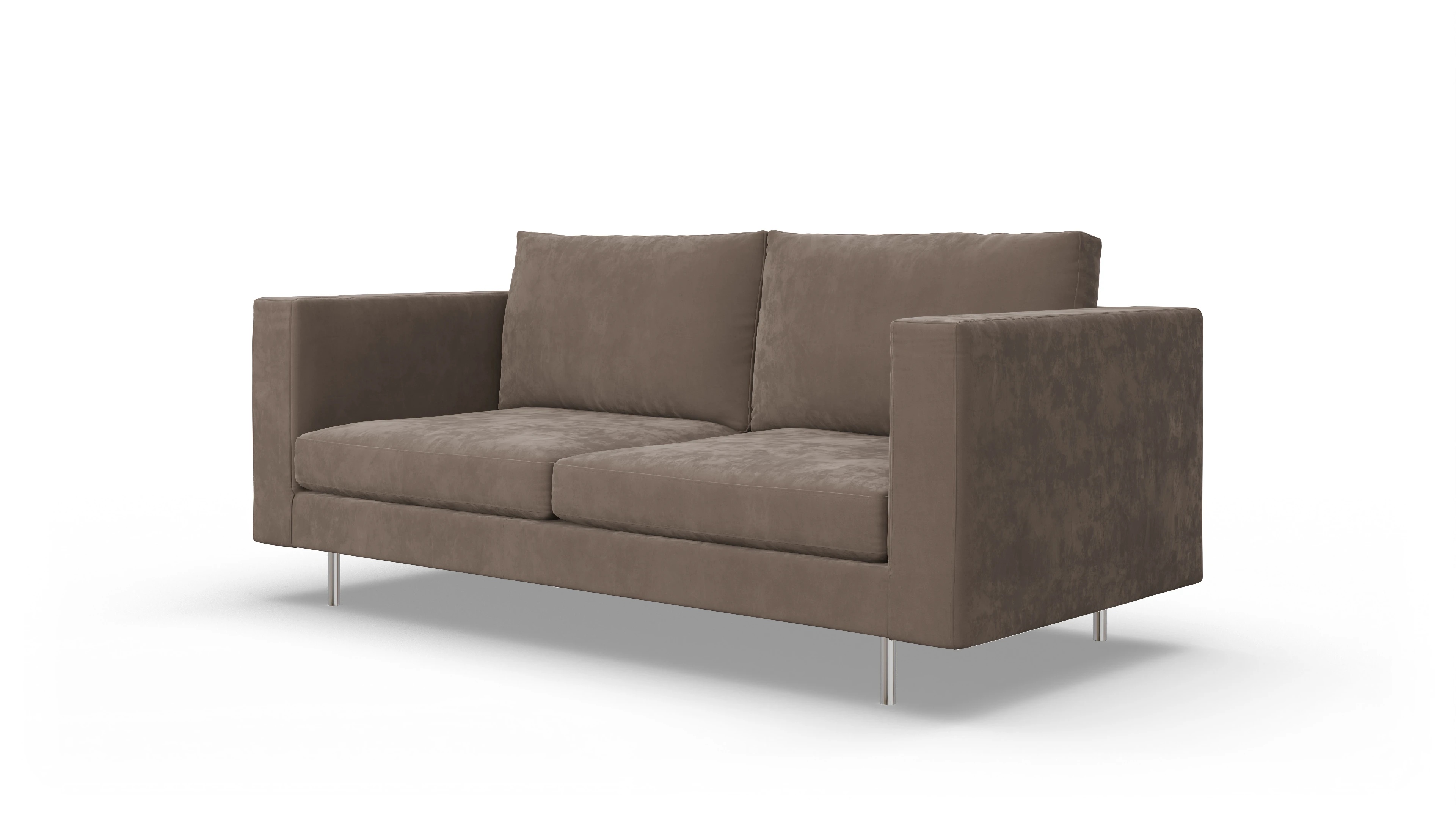 Design-Sofa Silea Ansicht des Produktes Silea 3-Sitzer in Samt braun