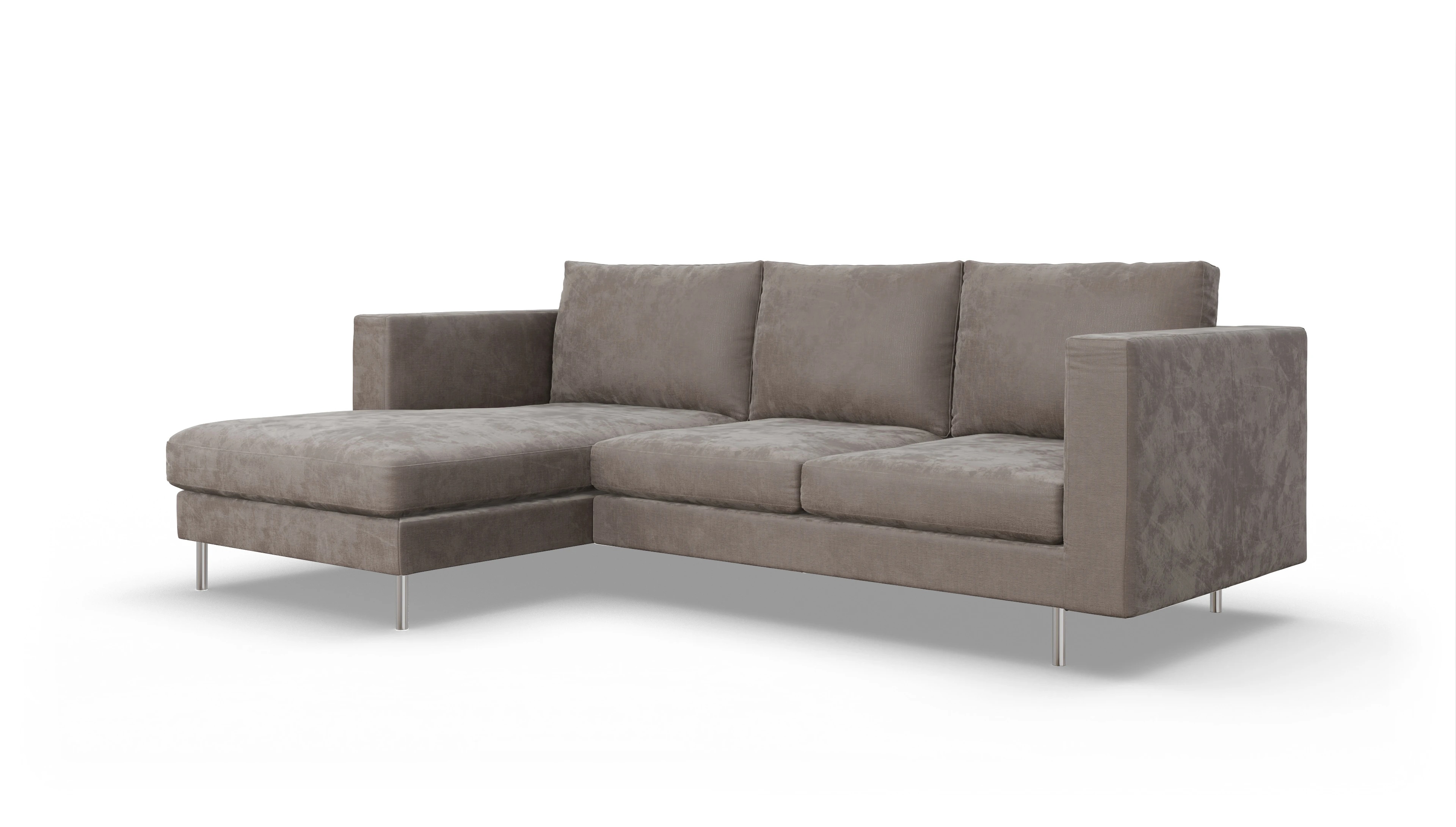 Ansicht des Produktes Silea Sofa mit Rec links in Stoff braun