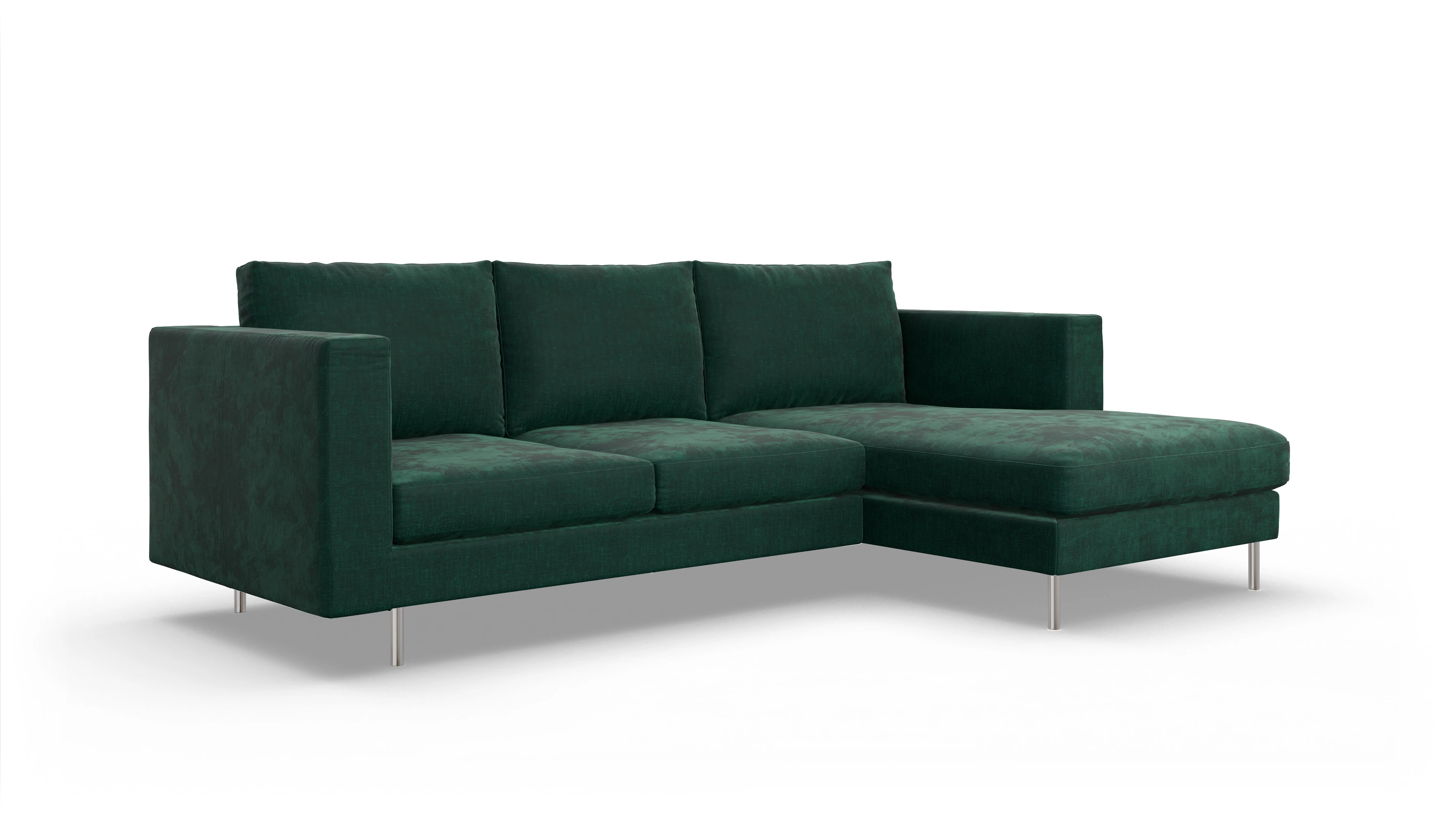 Ansicht des Produktes Silea Sofa mit Rec rechts in Stoff blau