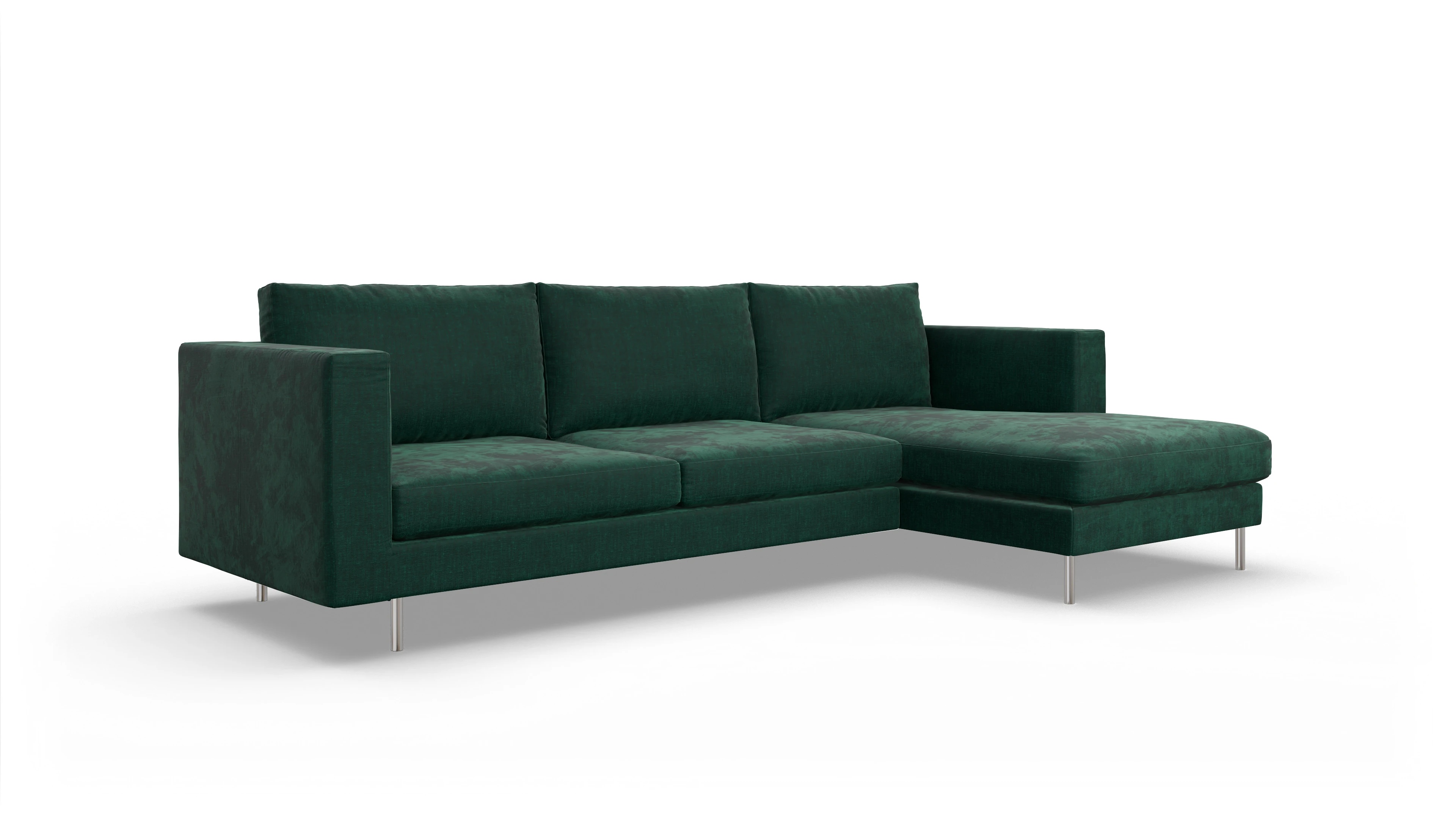 Ansicht des Produktes Silea Sofa mit Rec rechts in Stoff blau