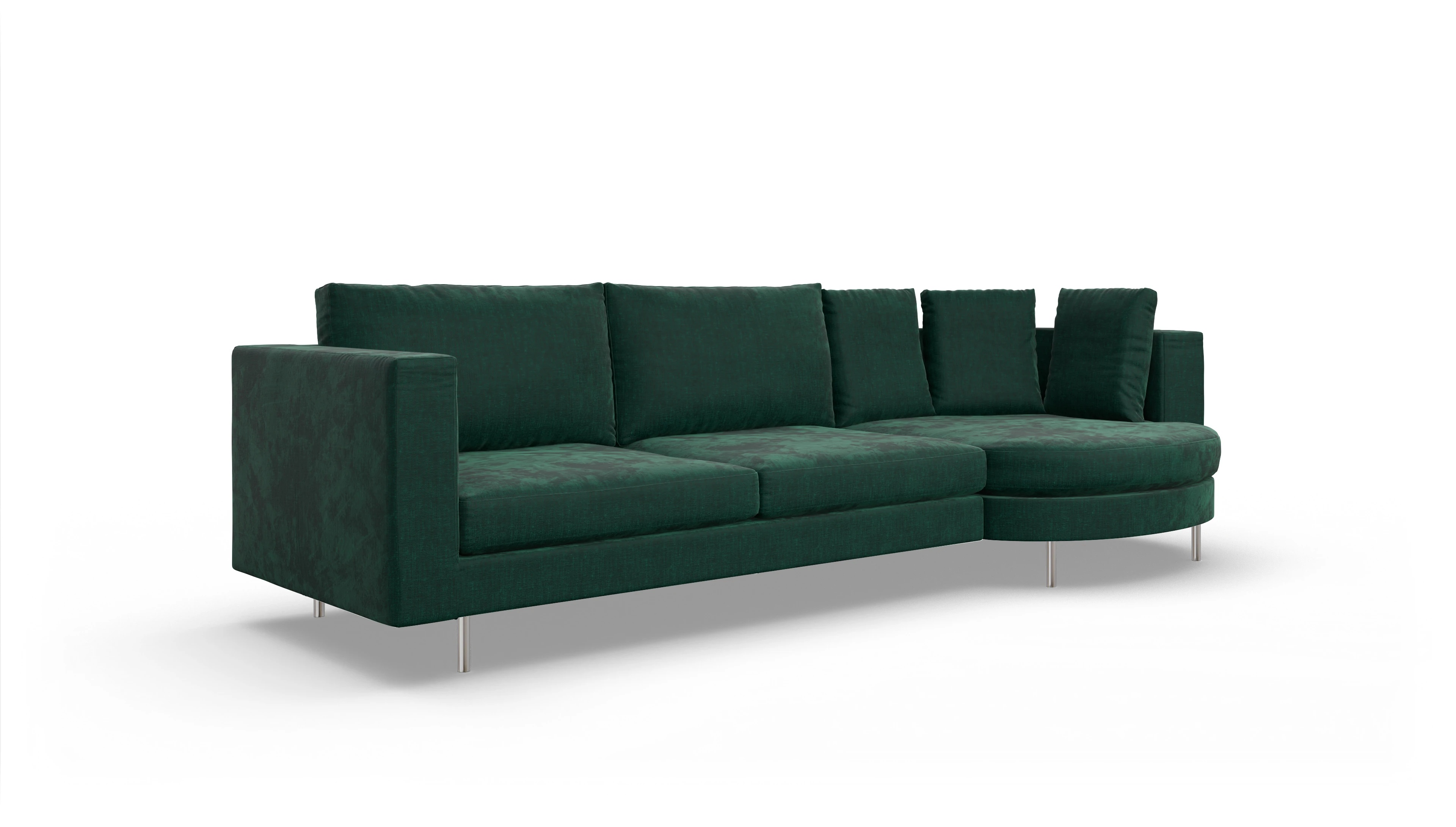 Ansicht des Produktes Silea Sofa mit Rec rechts in Stoff blau