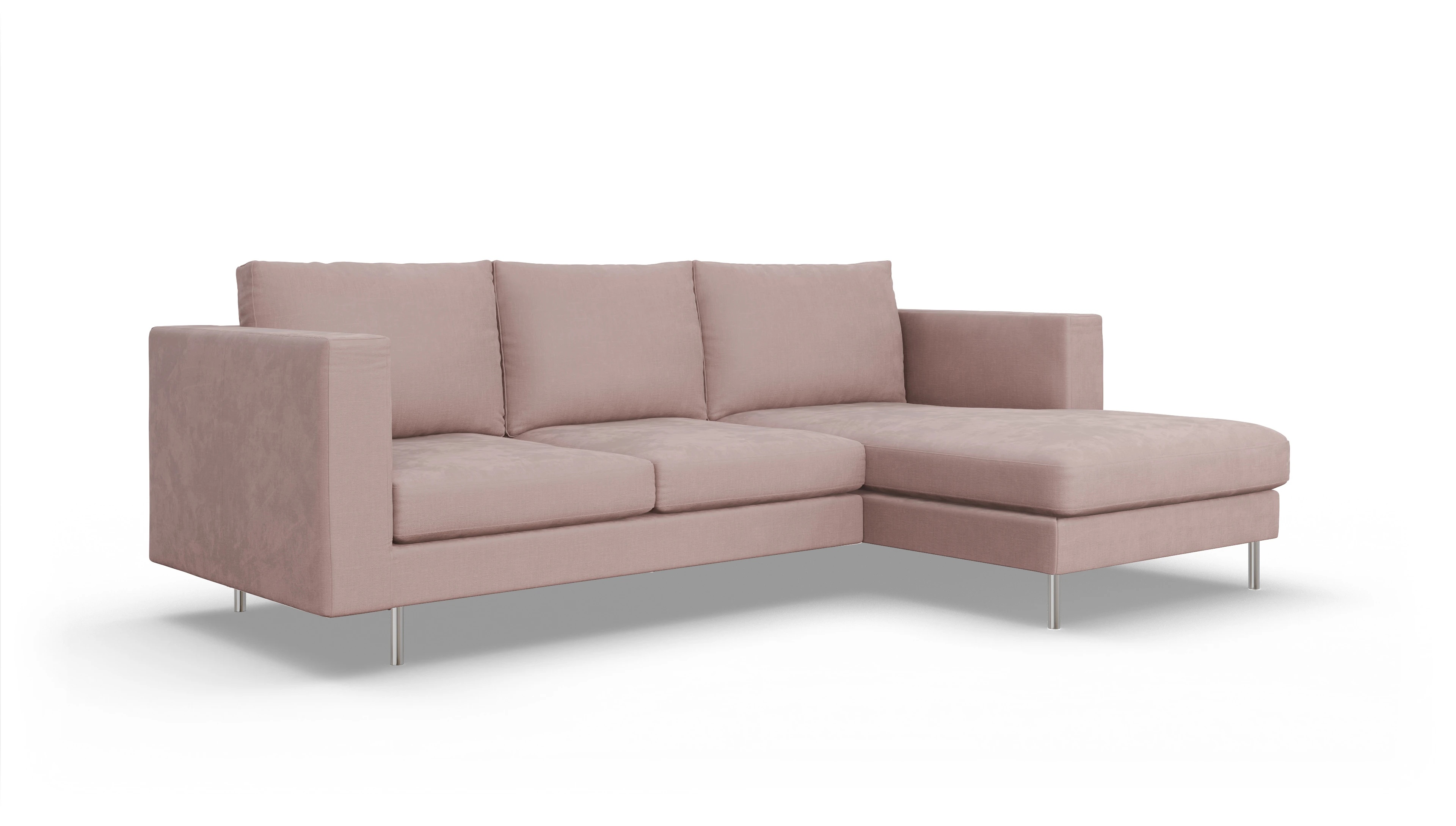 Design-Sofa Silea Ansicht des Produktes Silea Sofa mit Rec rechts in Stoff rot