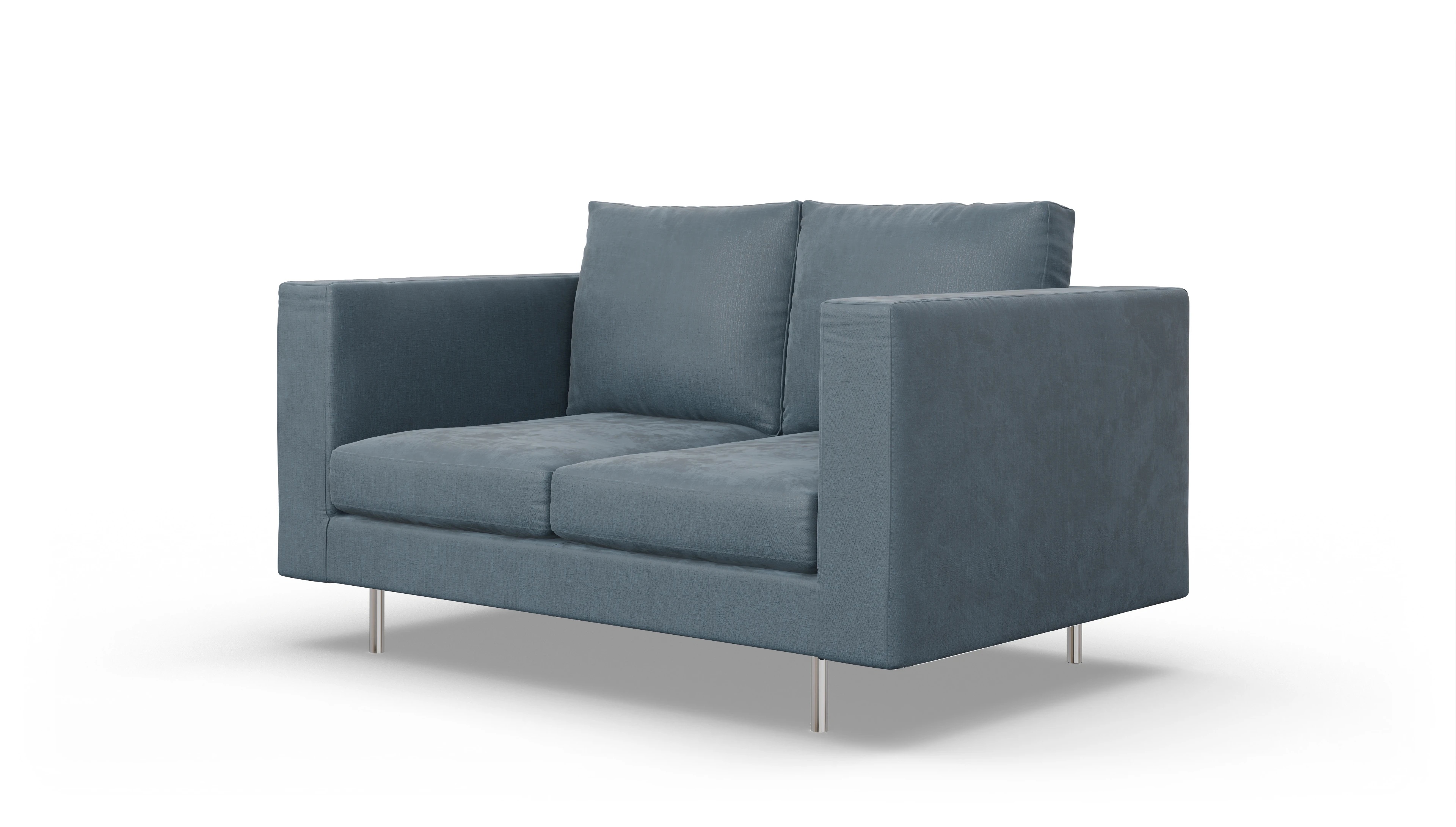 Design-Sofa Silea Ansicht des Produktes Silea 2-Sitzer in Stoff blau