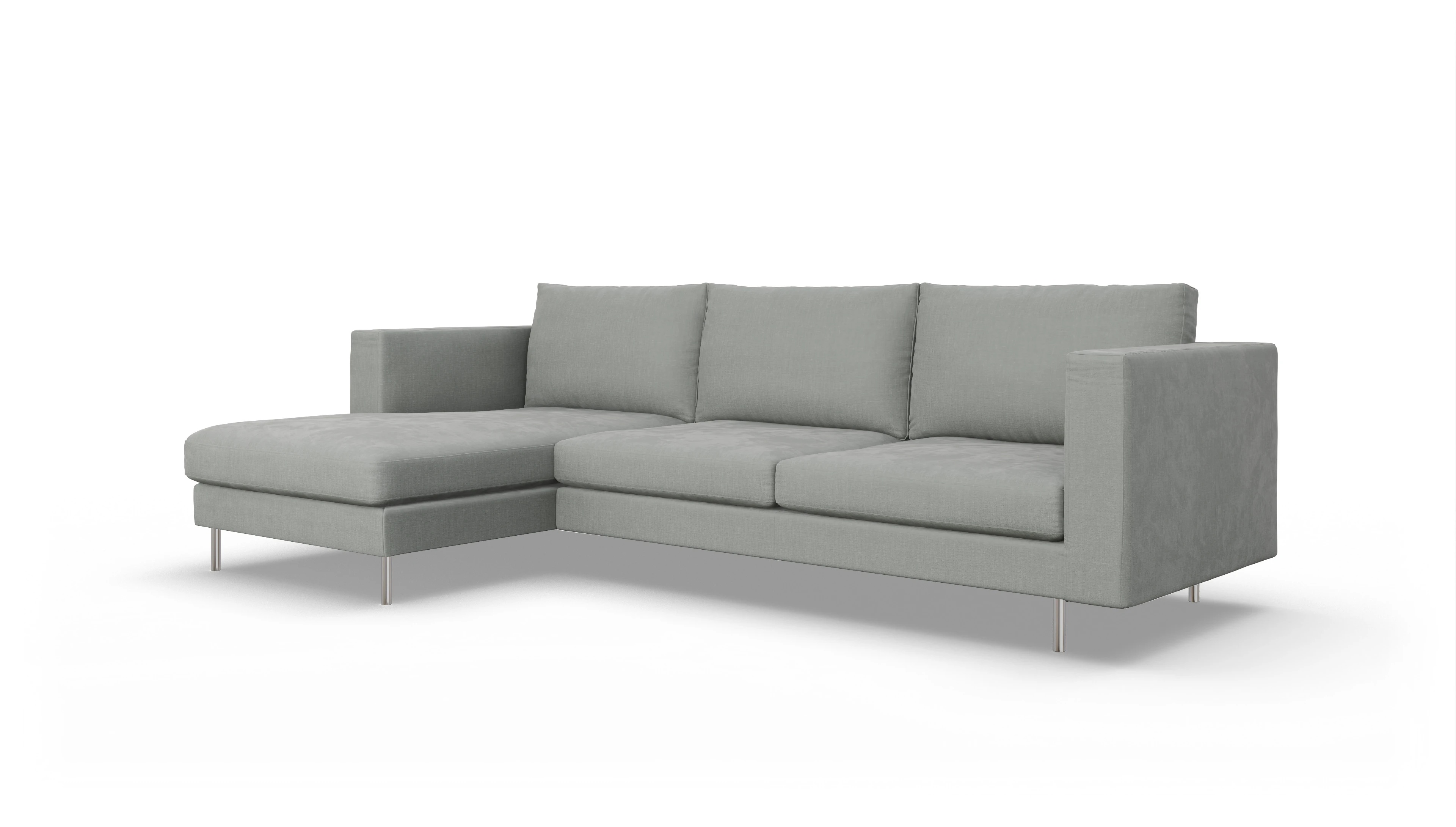 Ansicht des Produktes Silea Sofa mit Rec links in Stoff grau