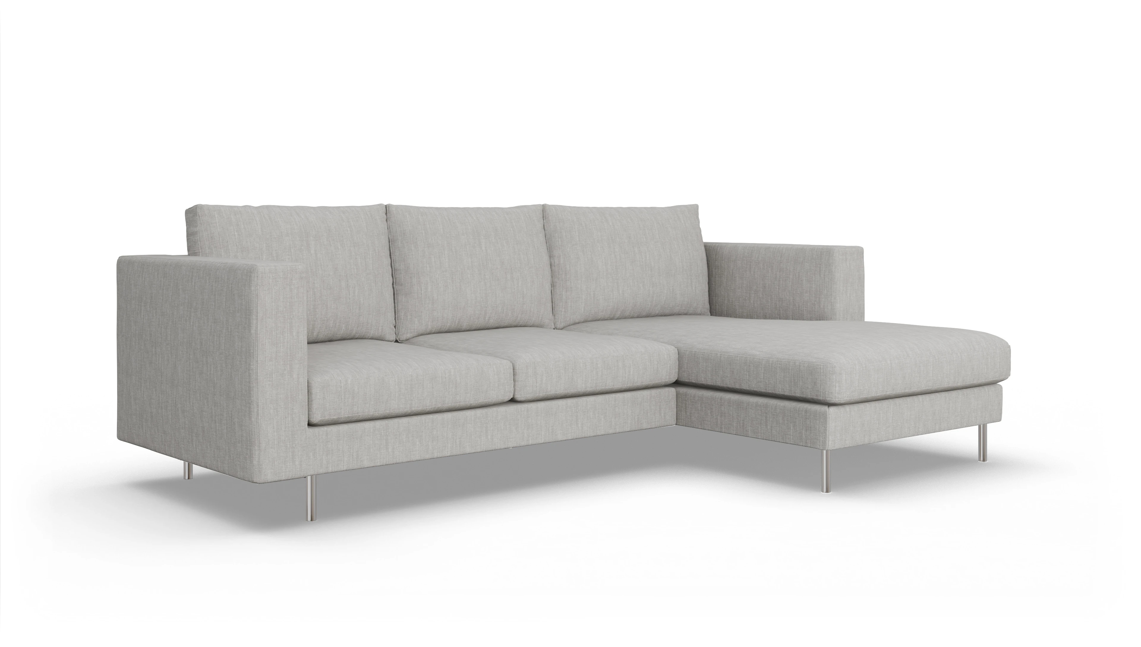 Ansicht des Produktes Silea Sofa mit Rec rechts in Stoff beige