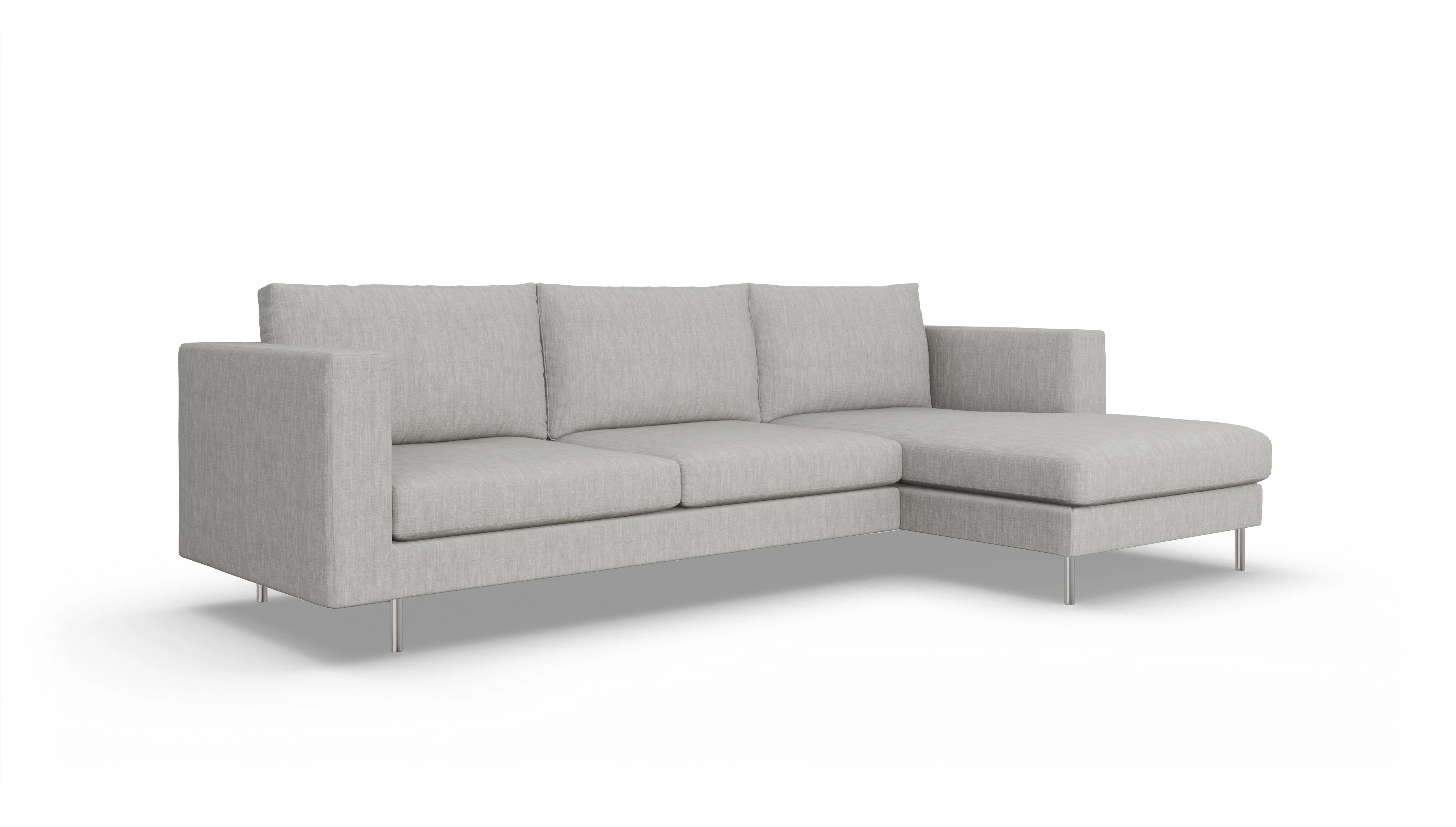 Ansicht des Produktes Silea Sofa mit Rec rechts in Stoff beige