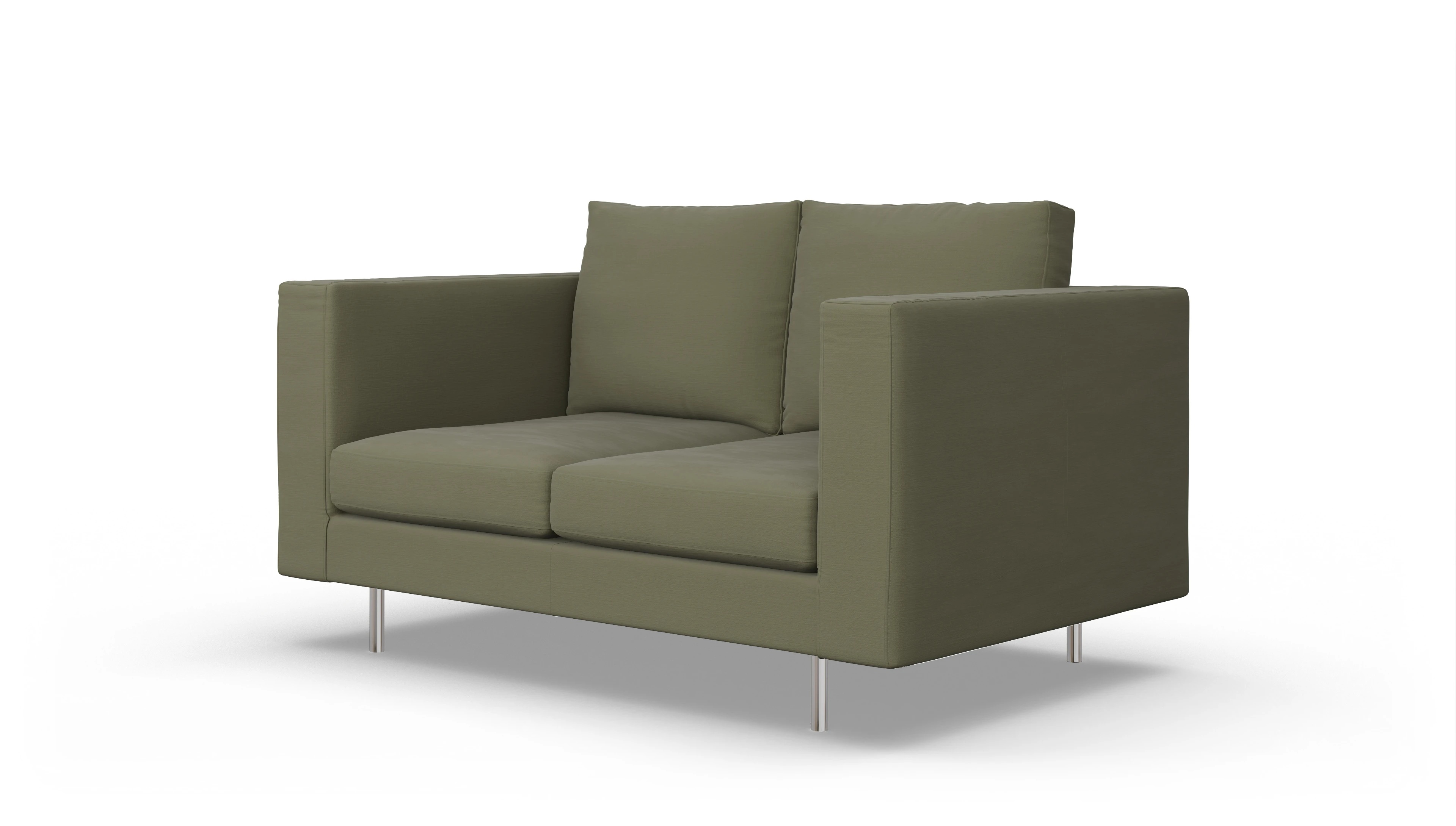 Design-Sofa Silea Ansicht des Produktes Silea 2-Sitzer in Stoff grün