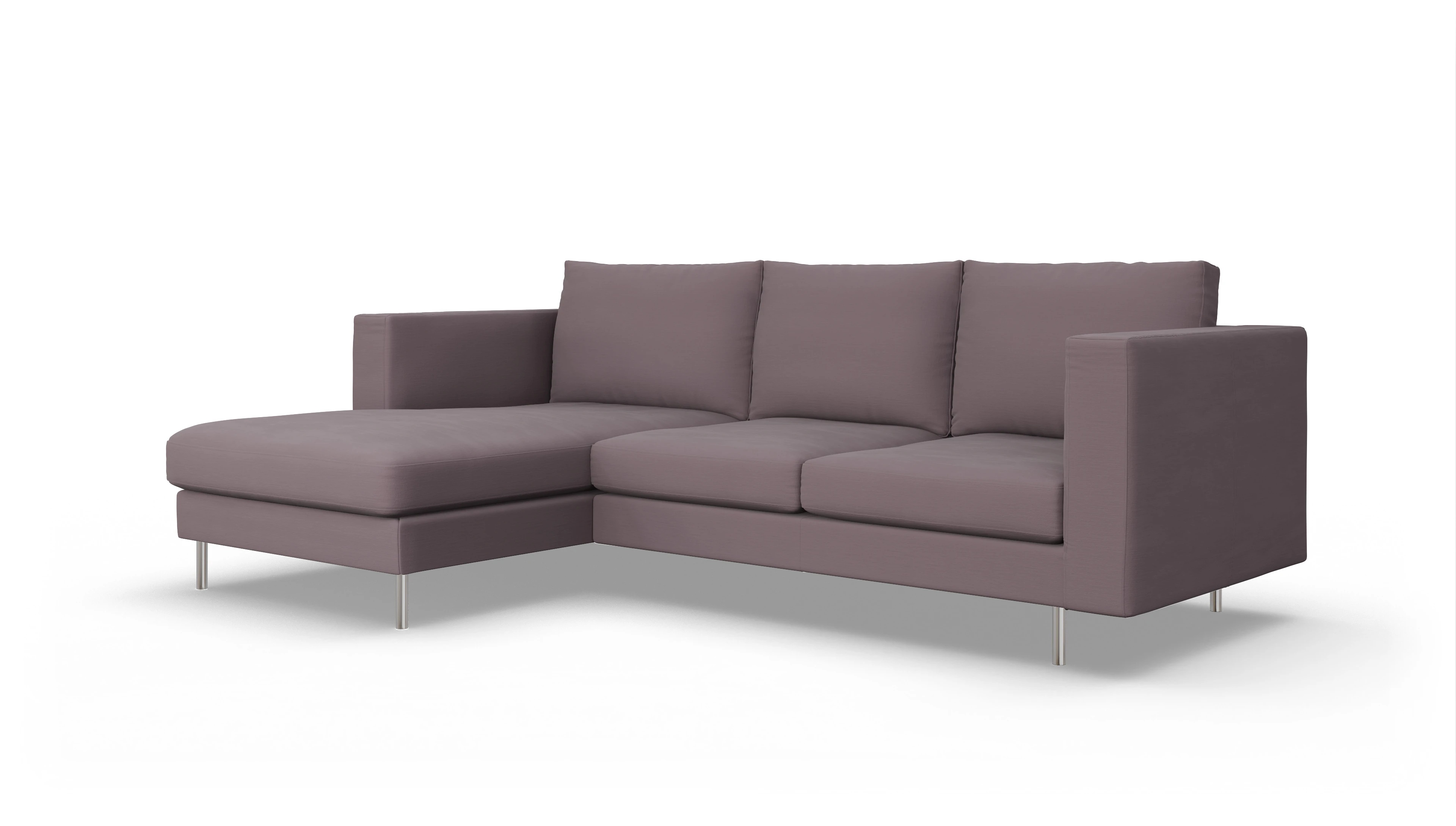 Ansicht des Produktes Silea Sofa mit Rec links in Stoff braun