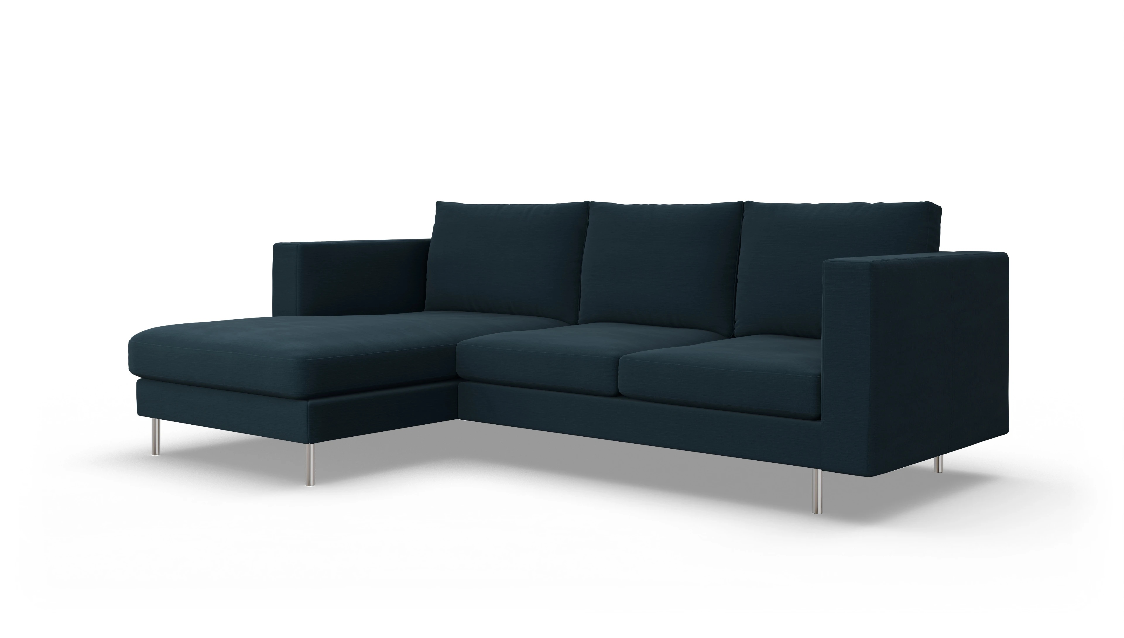 Ansicht des Produktes Silea Sofa mit Rec links in Stoff blau